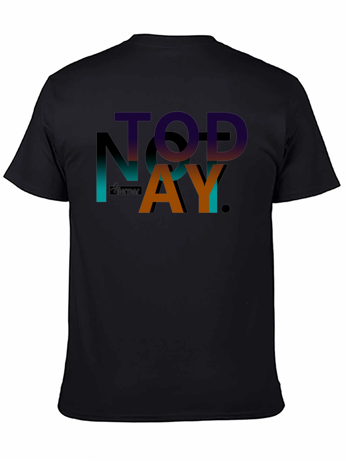 TODAY Graphic Print Black T-Shirt