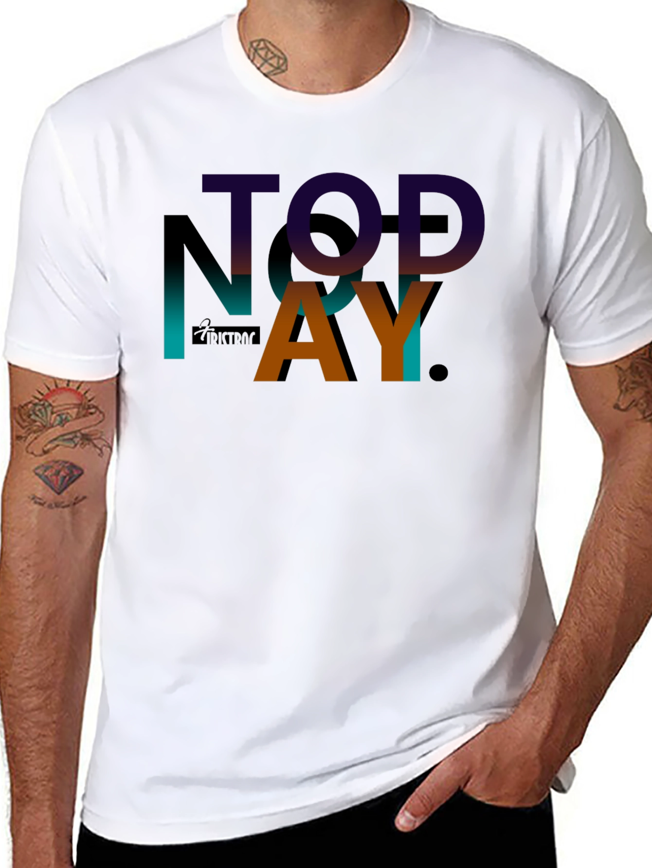 TODAY Graphic Print Black T-Shirt