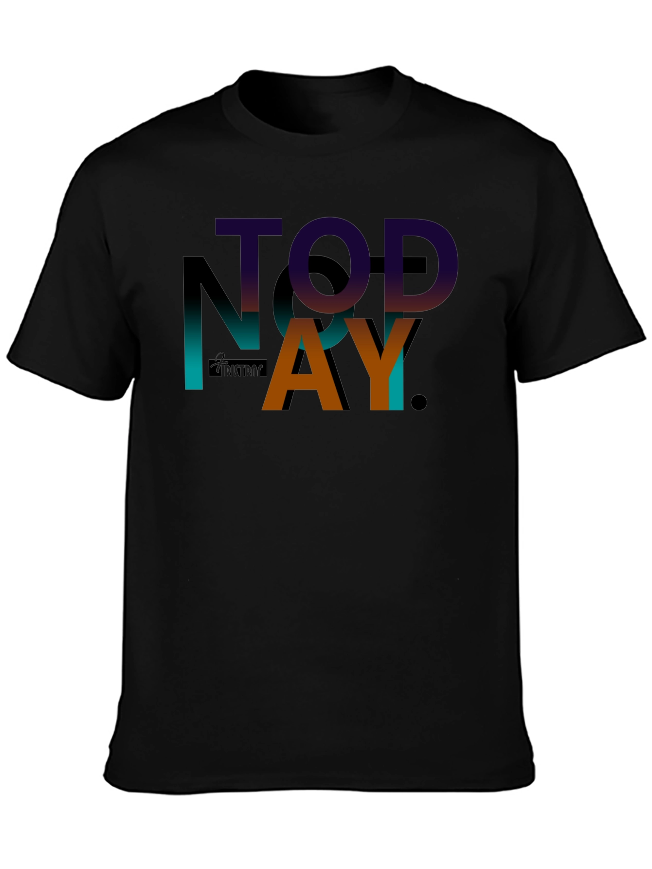 TODAY Graphic Print Black T-Shirt