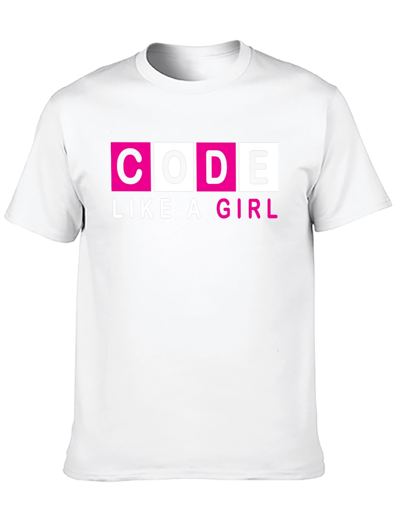 Code Like a Girl T-Shirt - Black Empowering Design