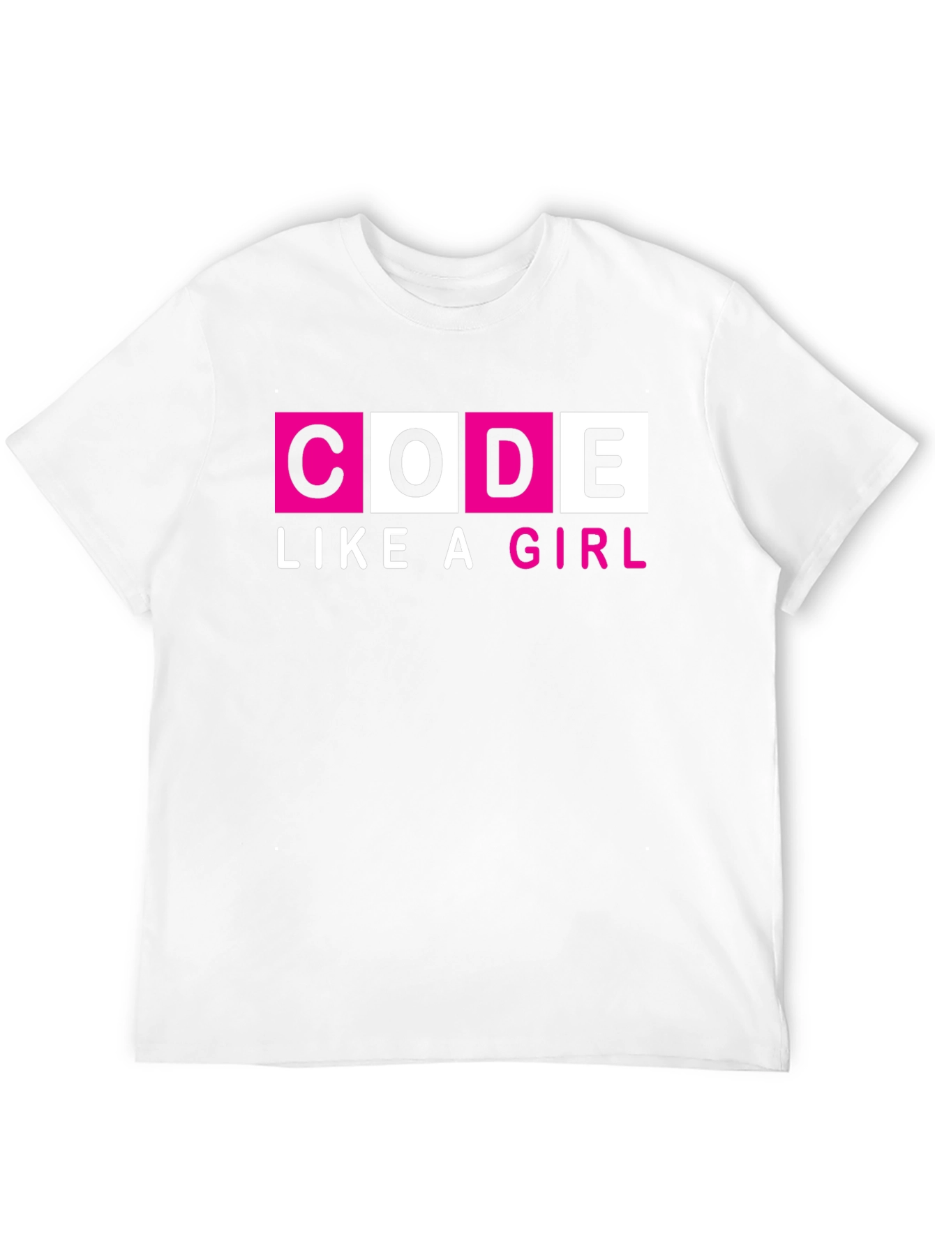 Code Like a Girl T-Shirt - Black Empowering Design