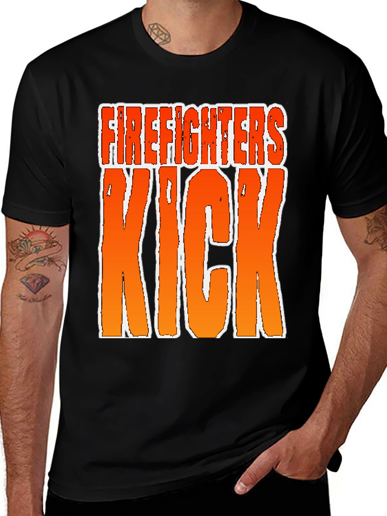 Firefighters Kick T-Shirt - Bold Graphic Tee