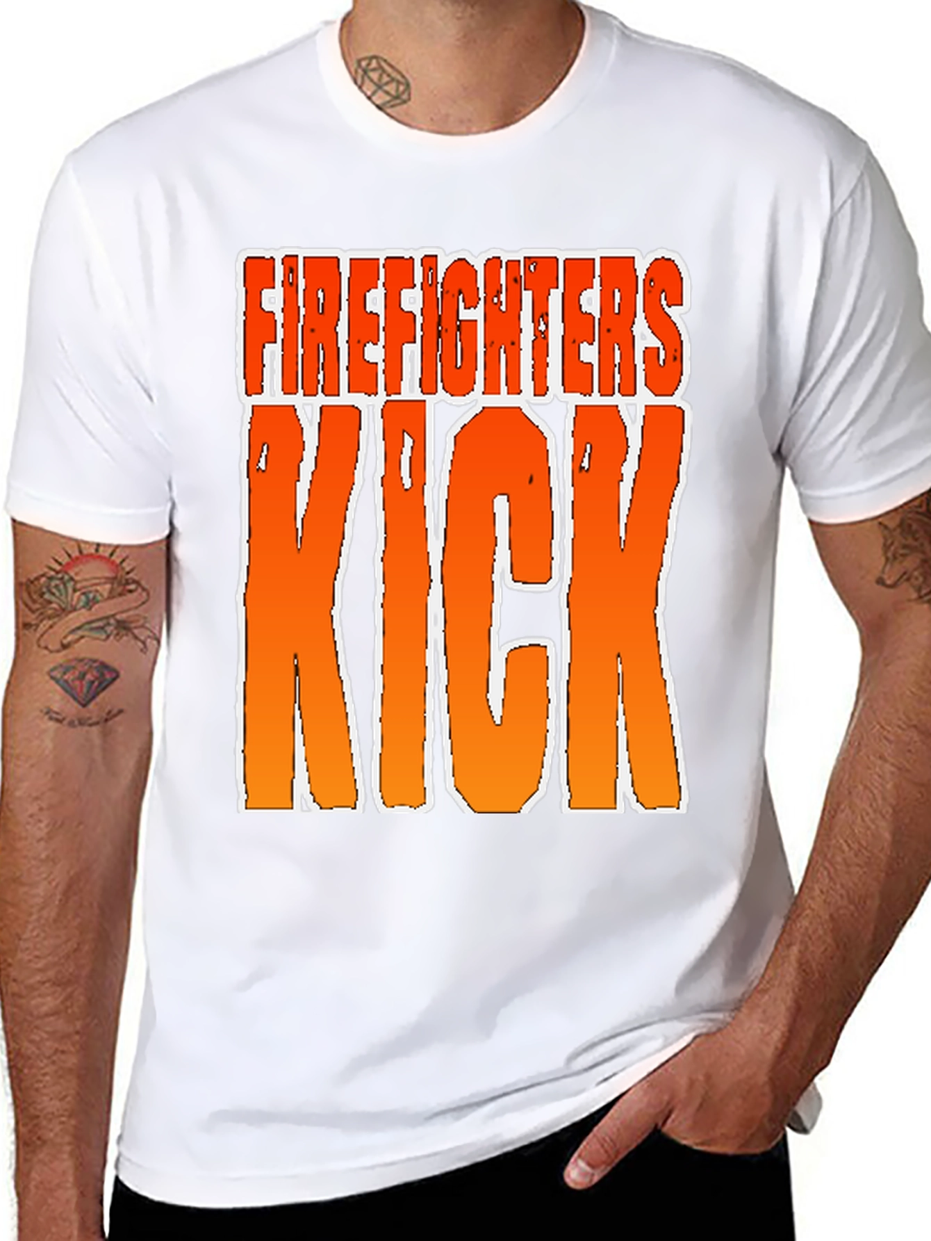 Firefighters Kick T-Shirt - Bold Graphic Tee