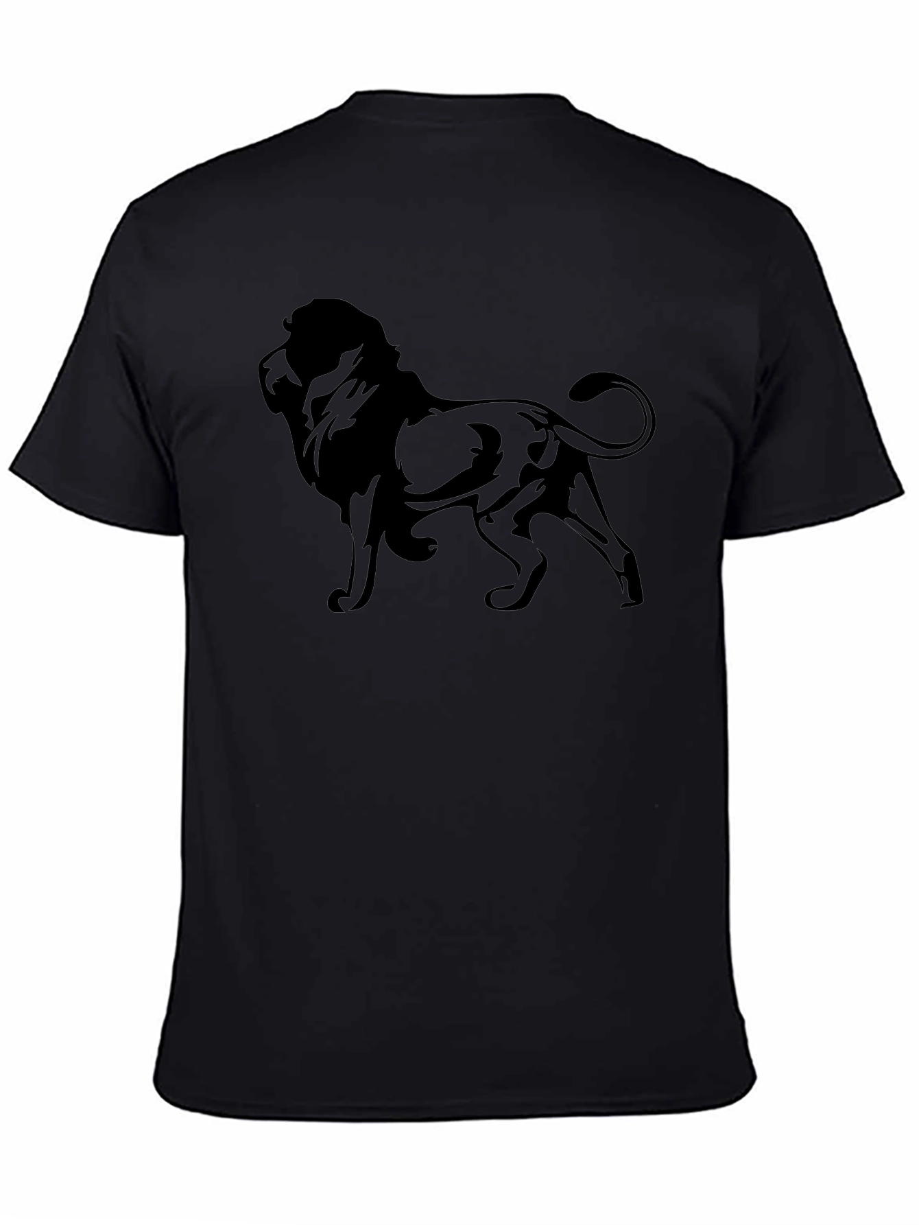 Lion Graphic T-Shirt - Stylish Black Tee