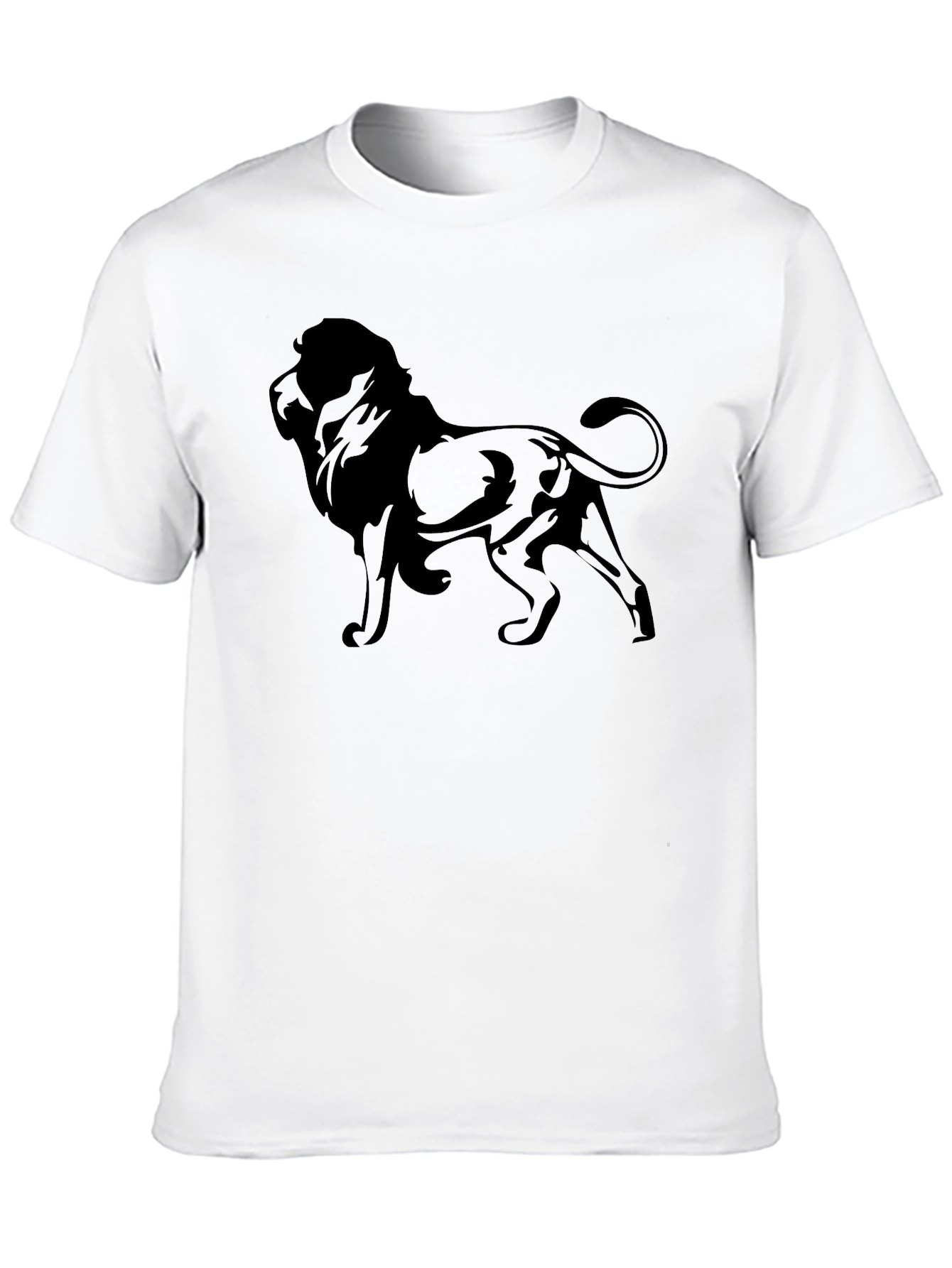 Lion Graphic T-Shirt - Stylish Black Tee