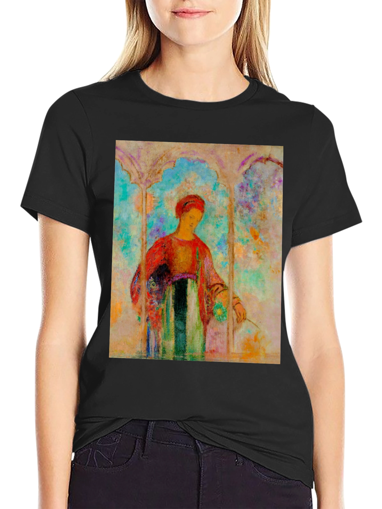Artistic Woman Portrait T-Shirt - Unique Design