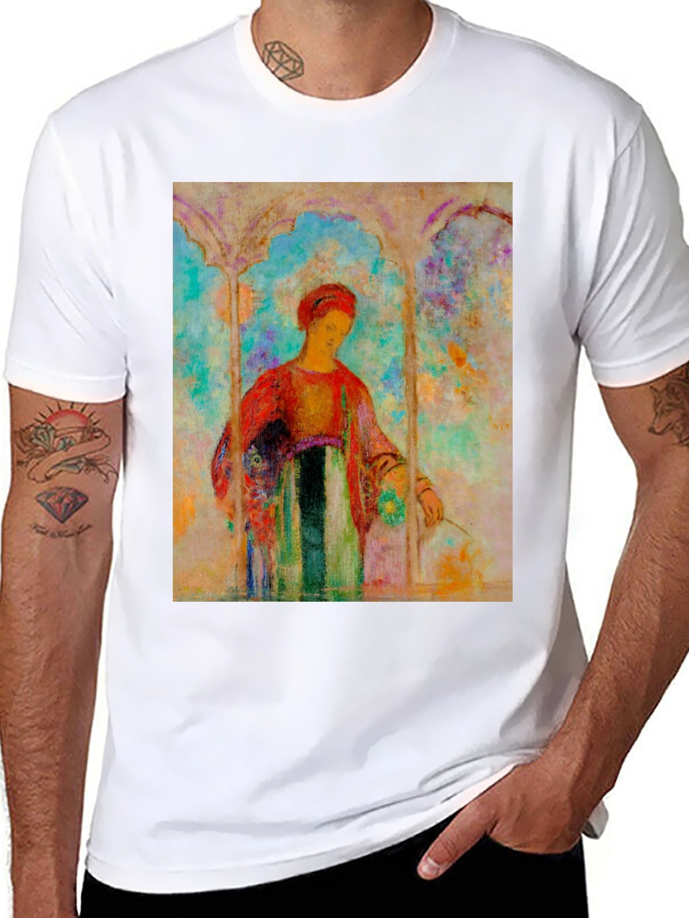 Artistic Woman Portrait T-Shirt - Unique Design