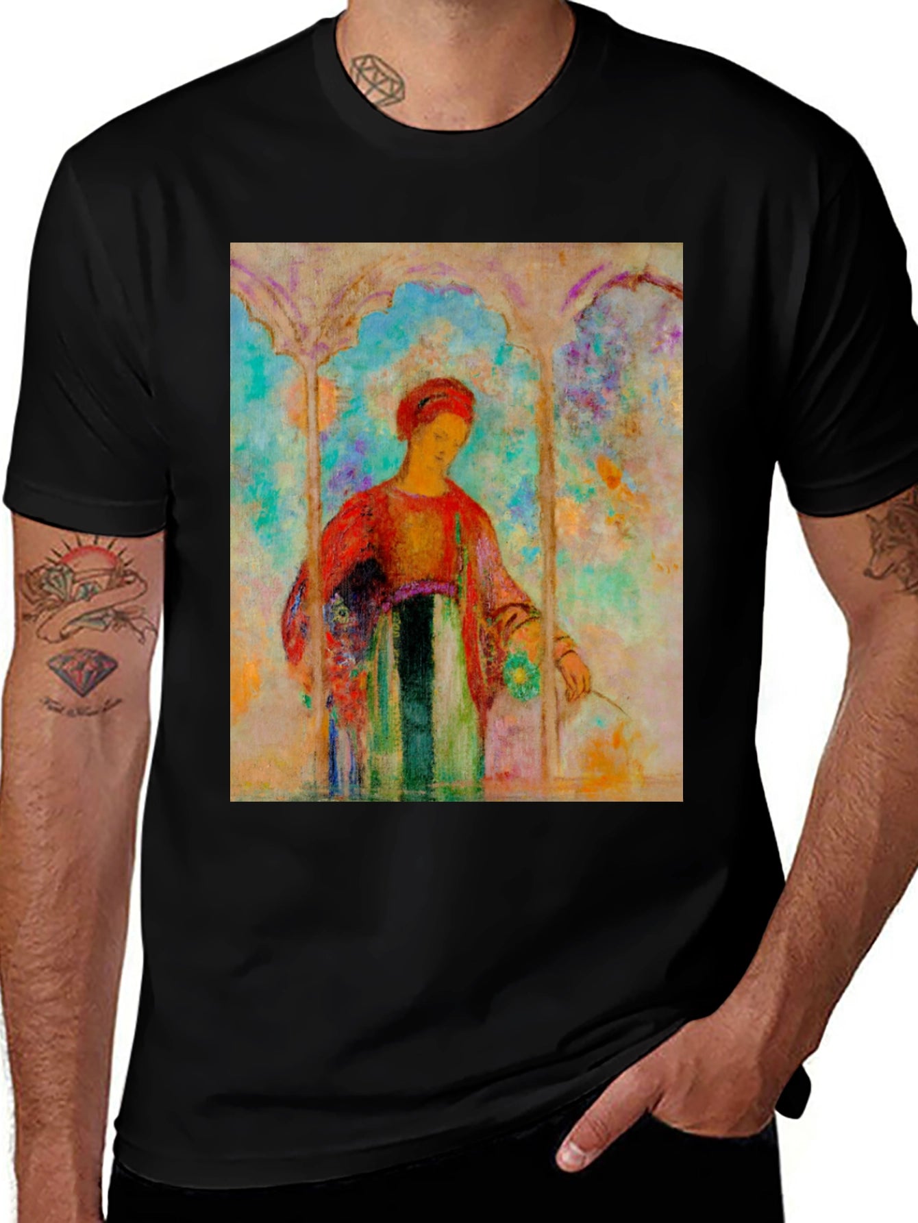 Artistic Woman Portrait T-Shirt - Unique Design
