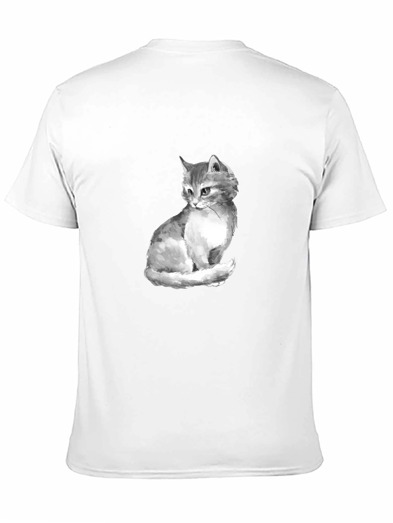 Cat Portrait Graphic Tee - Black Unisex T-Shirt