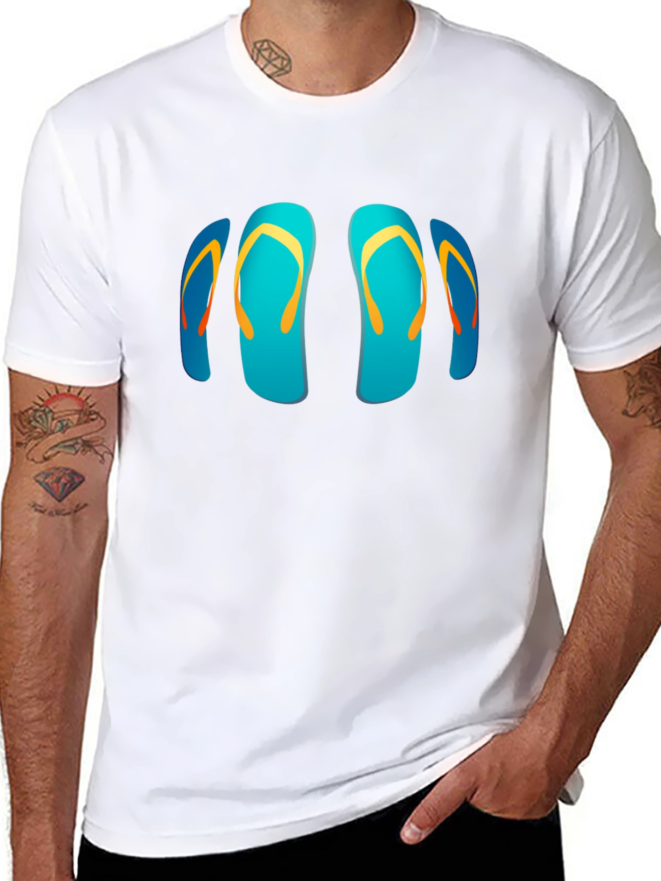 Flip Flop Graphic Tee - Cool Summer Vibes T-Shirt