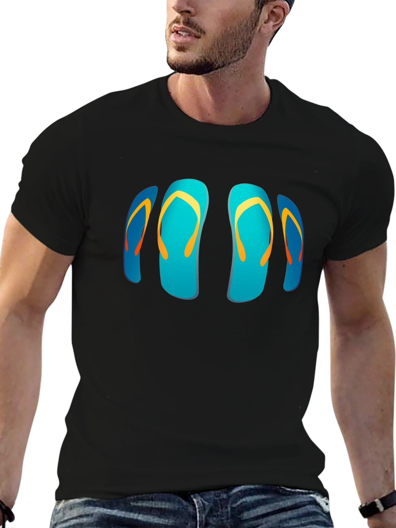 Flip Flop Graphic Tee - Cool Summer Vibes T-Shirt