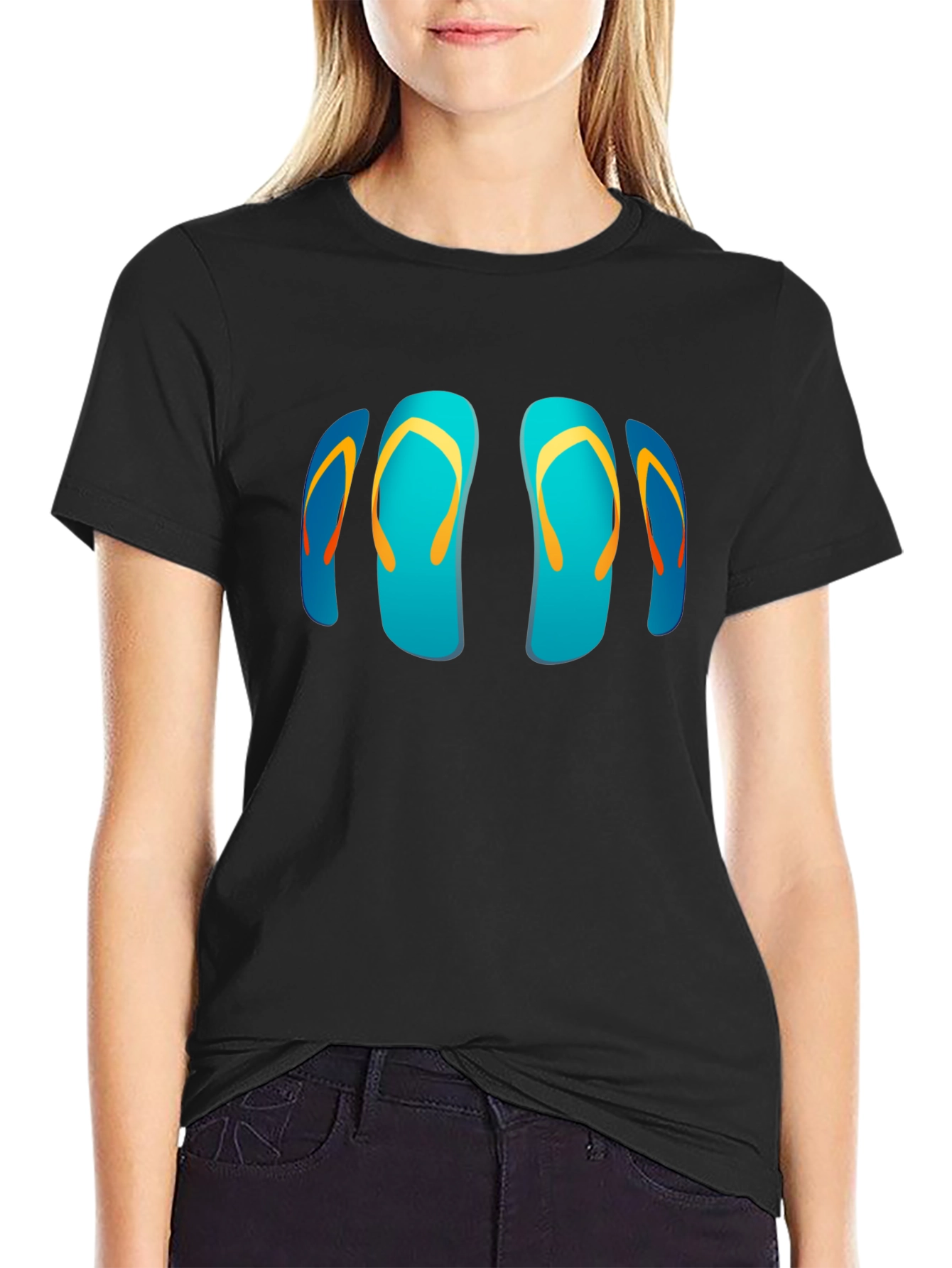 Flip Flop Graphic Tee - Cool Summer Vibes T-Shirt