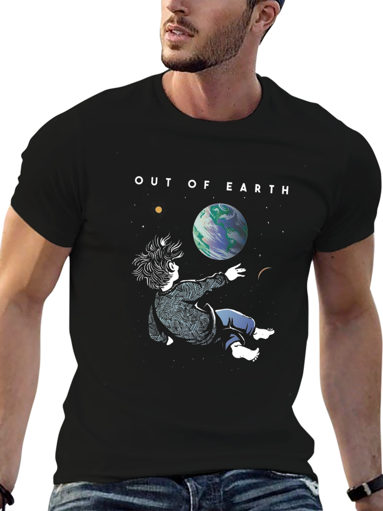 Out of Earth Graphic T-Shirt - Stylish Space Design