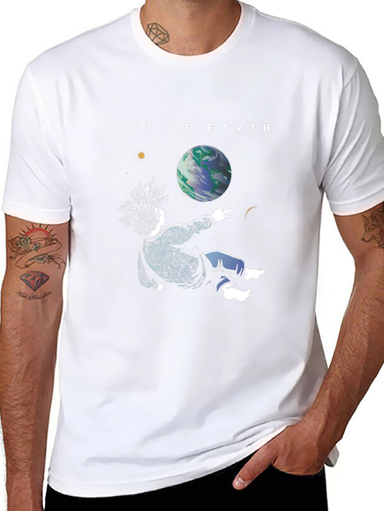 Out of Earth Graphic T-Shirt - Stylish Space Design