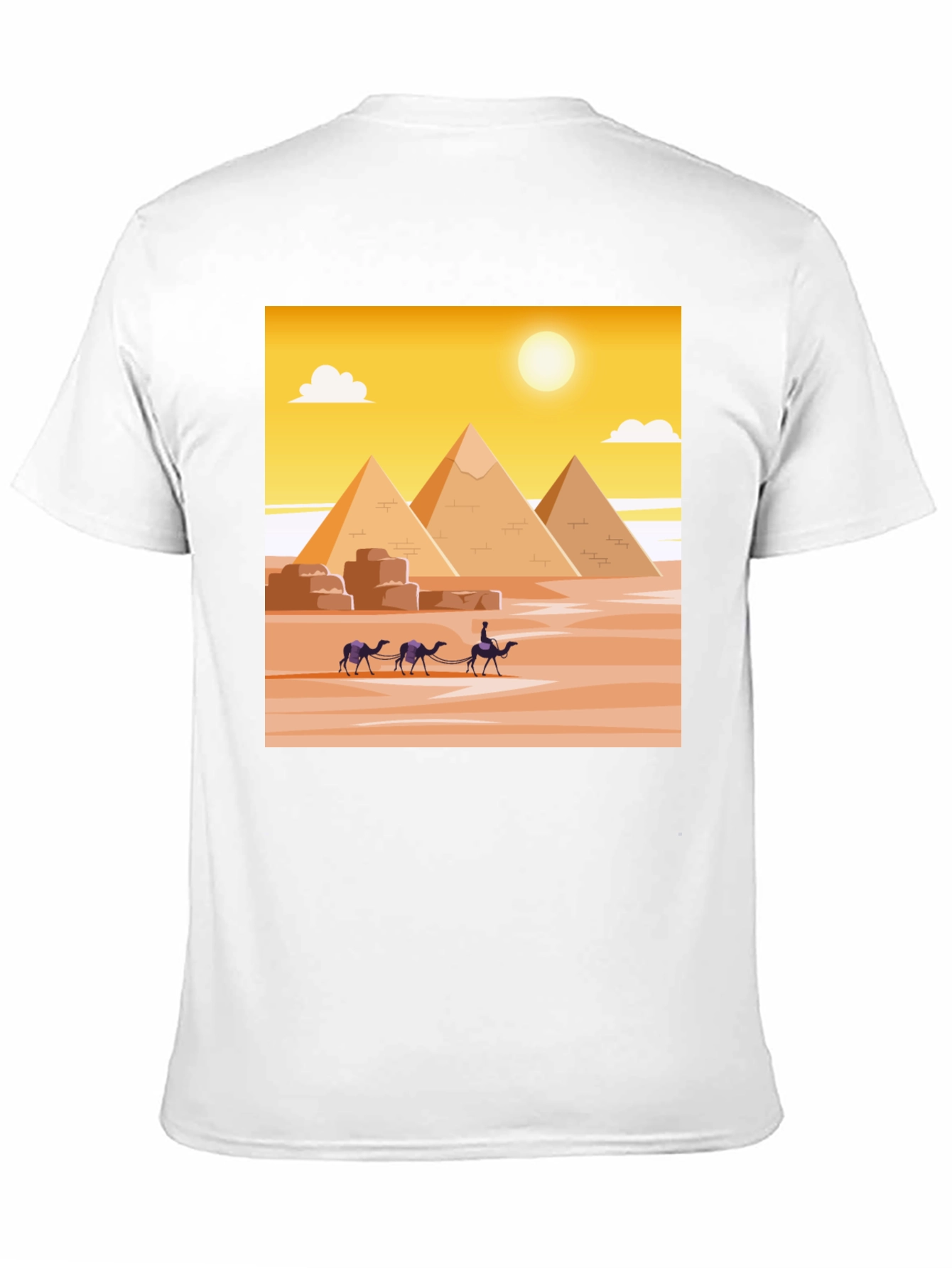Egyptian Pyramids Graphic Tee - Classic Black T-Shirt