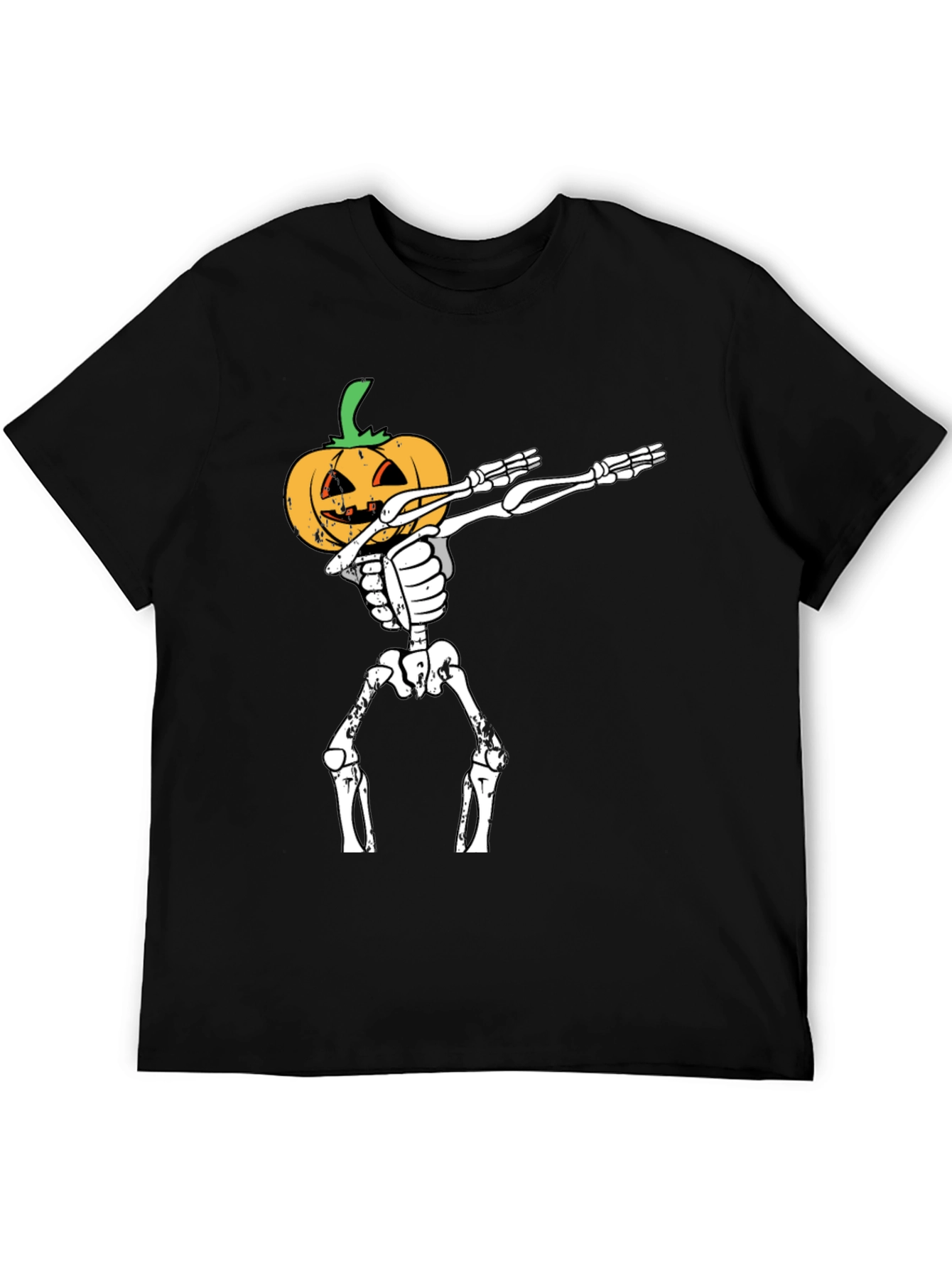 Halloween Pumpkin Skeleton Dab T-Shirt