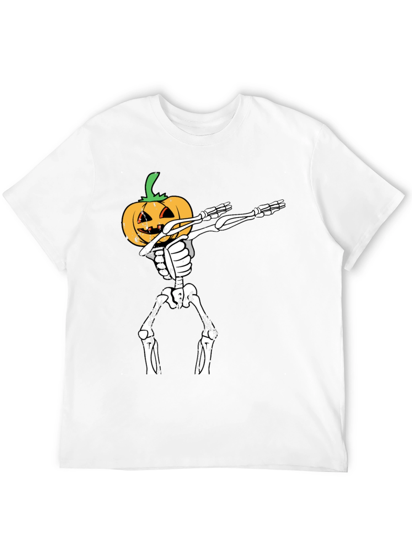 Halloween Pumpkin Skeleton Dab T-Shirt