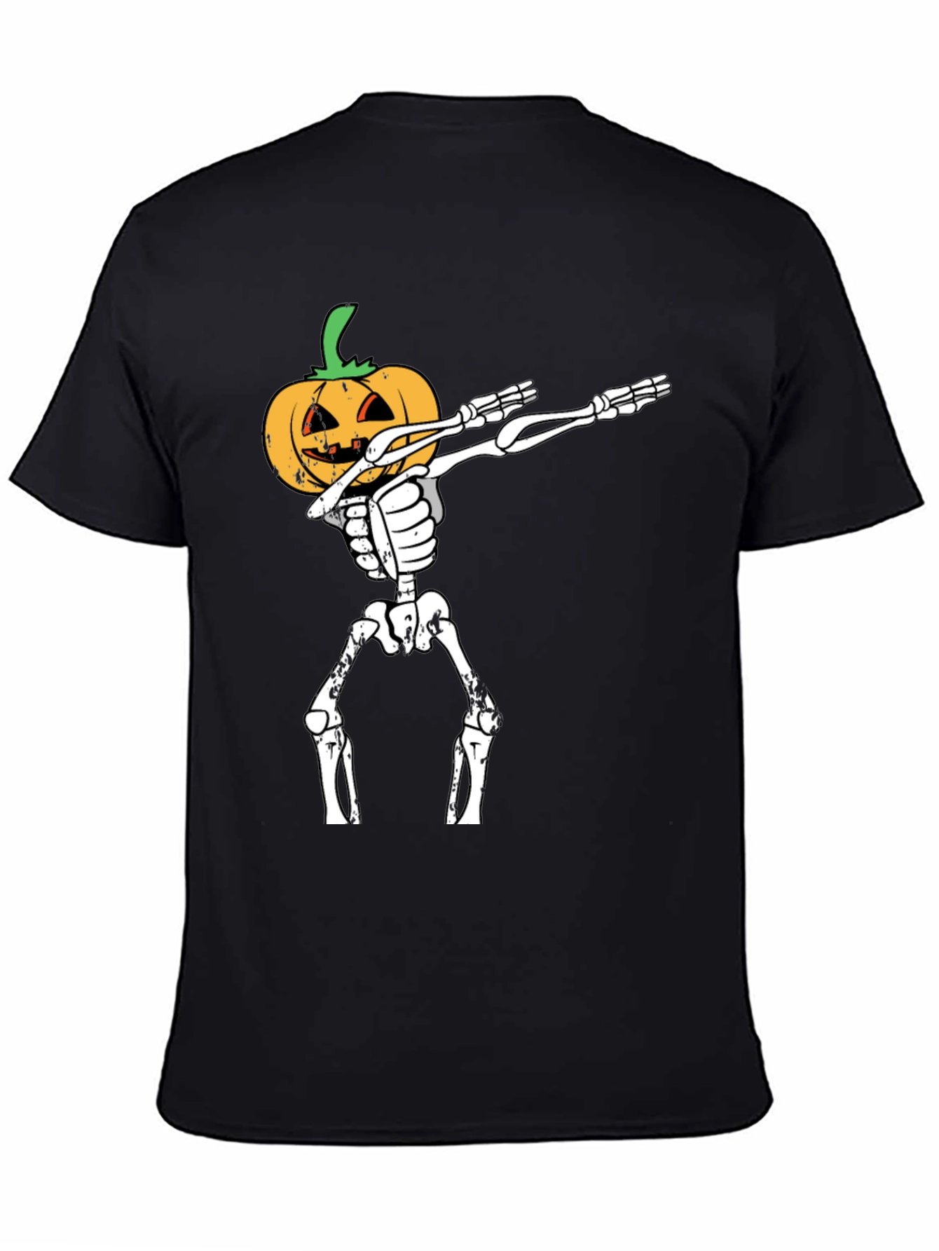Halloween Pumpkin Skeleton Dab T-Shirt