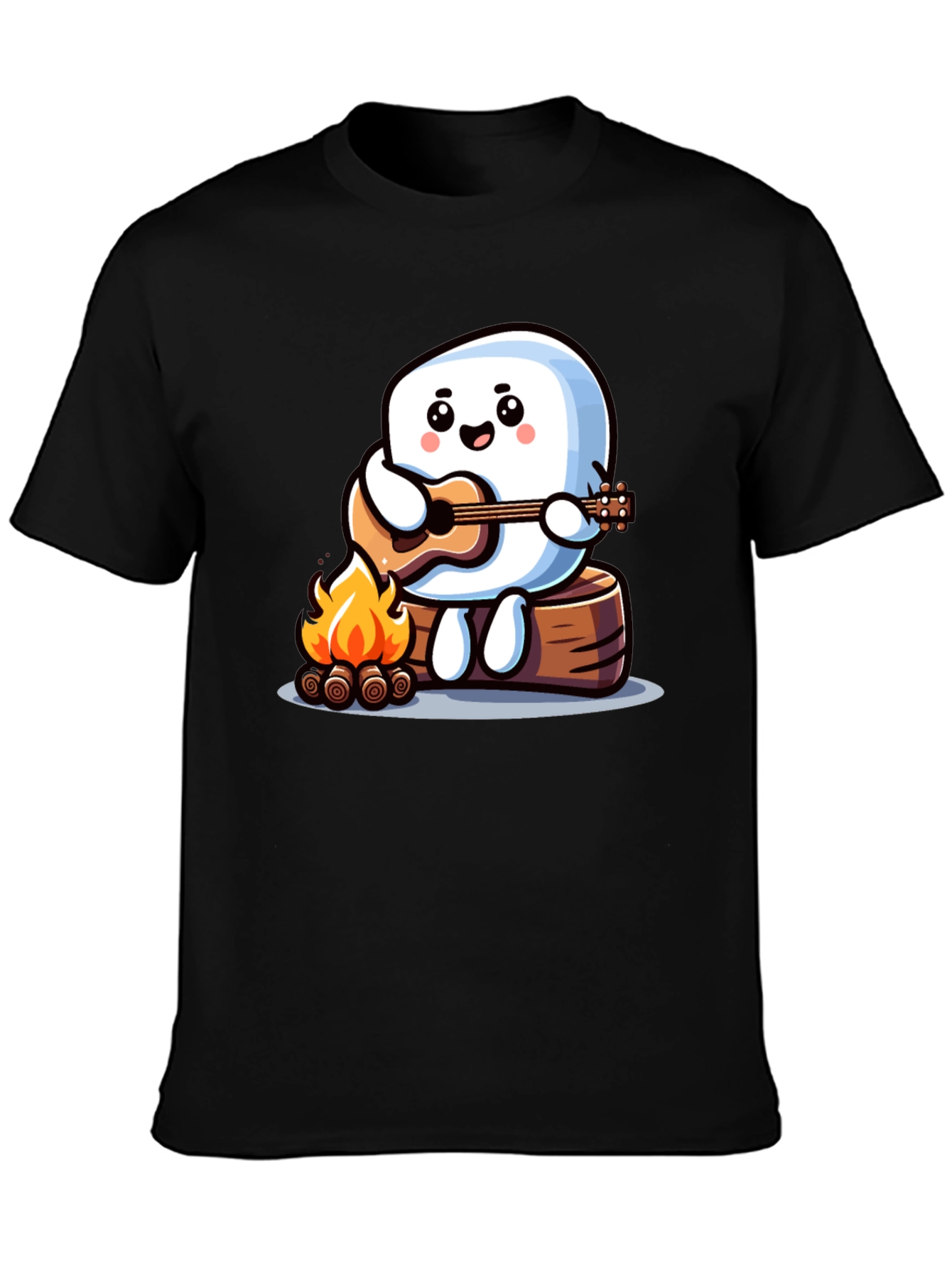 Campfire Marshmallow Musician T-Shirt