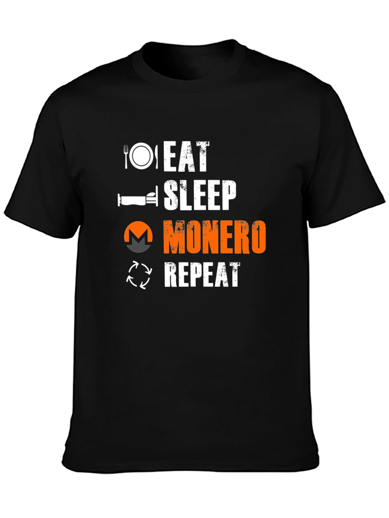 Eat Sleep Monero Repeat T-Shirt - Crypto Enthusiast