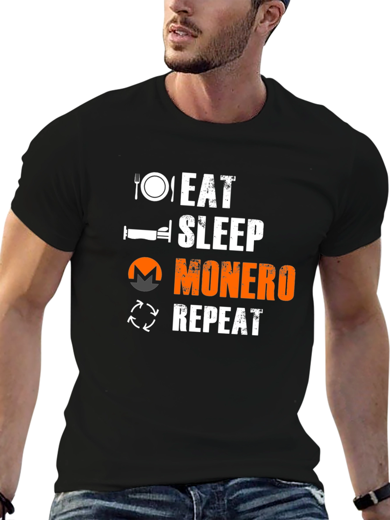 Eat Sleep Monero Repeat T-Shirt - Crypto Enthusiast