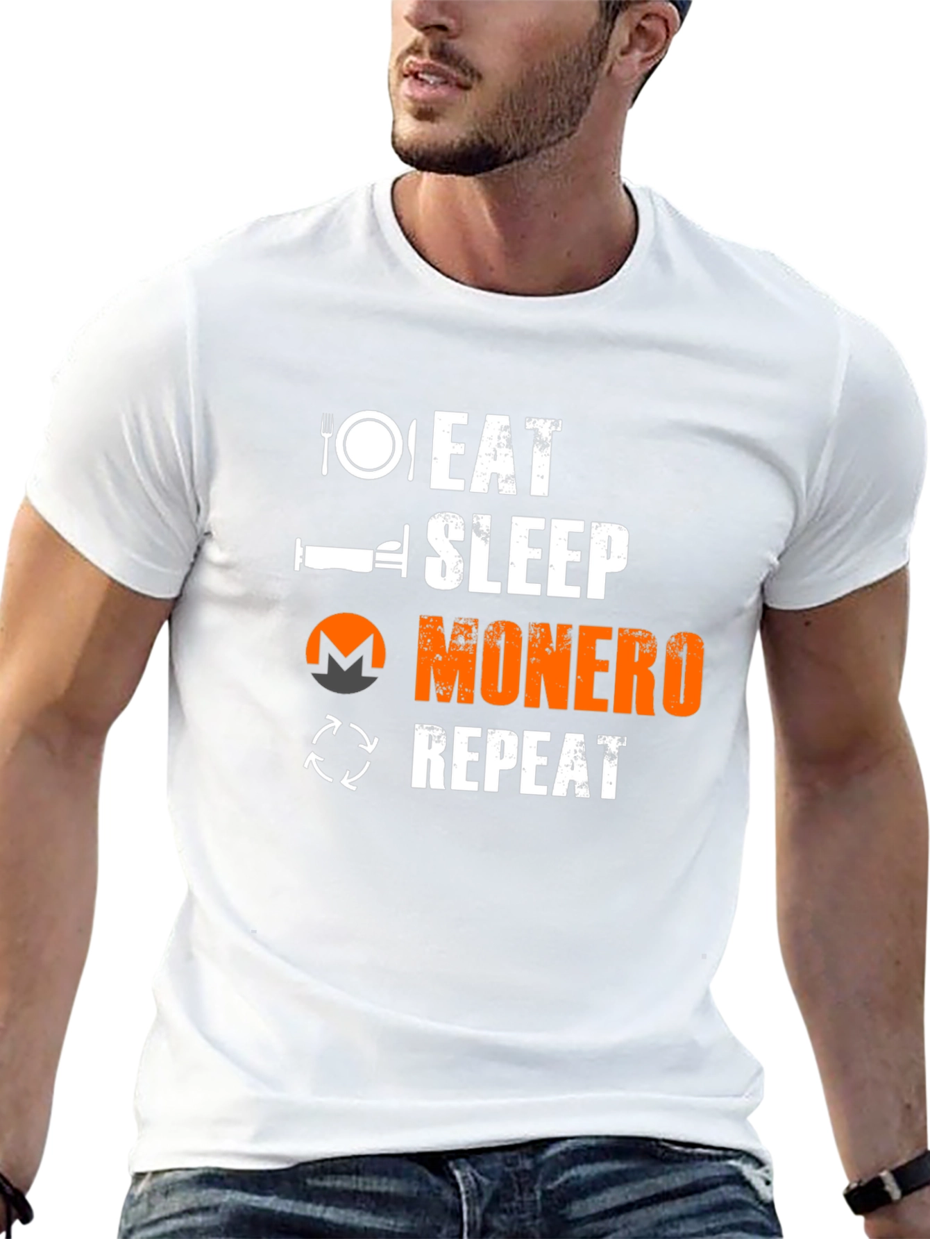 Eat Sleep Monero Repeat T-Shirt - Crypto Enthusiast