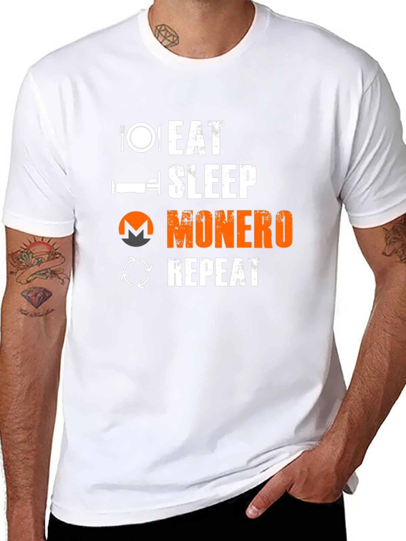 Eat Sleep Monero Repeat T-Shirt - Crypto Enthusiast