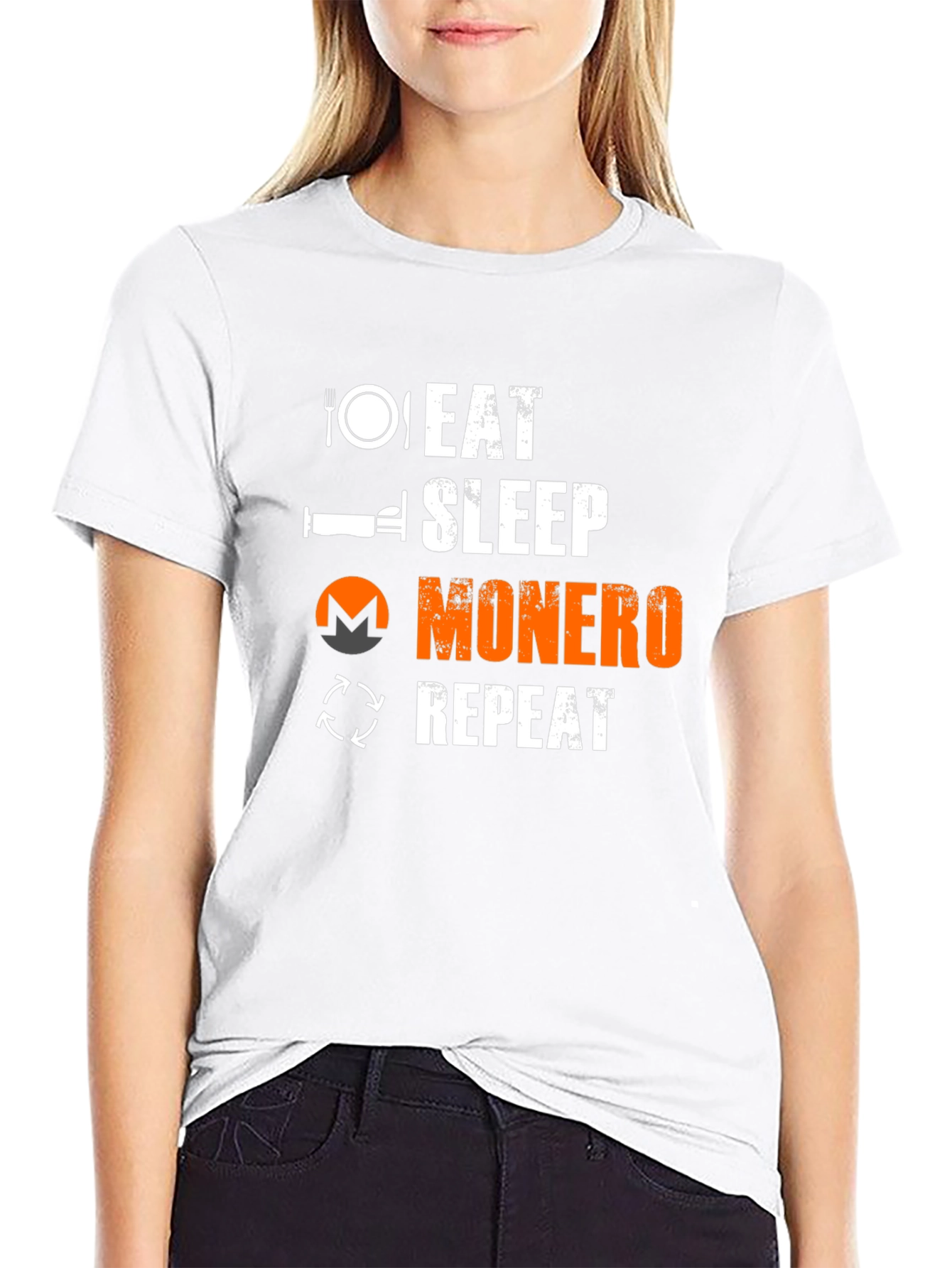 Eat Sleep Monero Repeat T-Shirt - Crypto Enthusiast