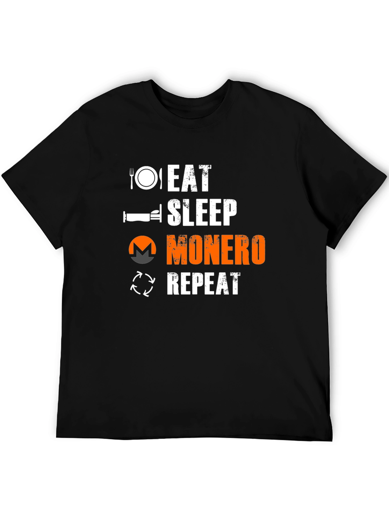 Eat Sleep Monero Repeat T-Shirt - Crypto Enthusiast