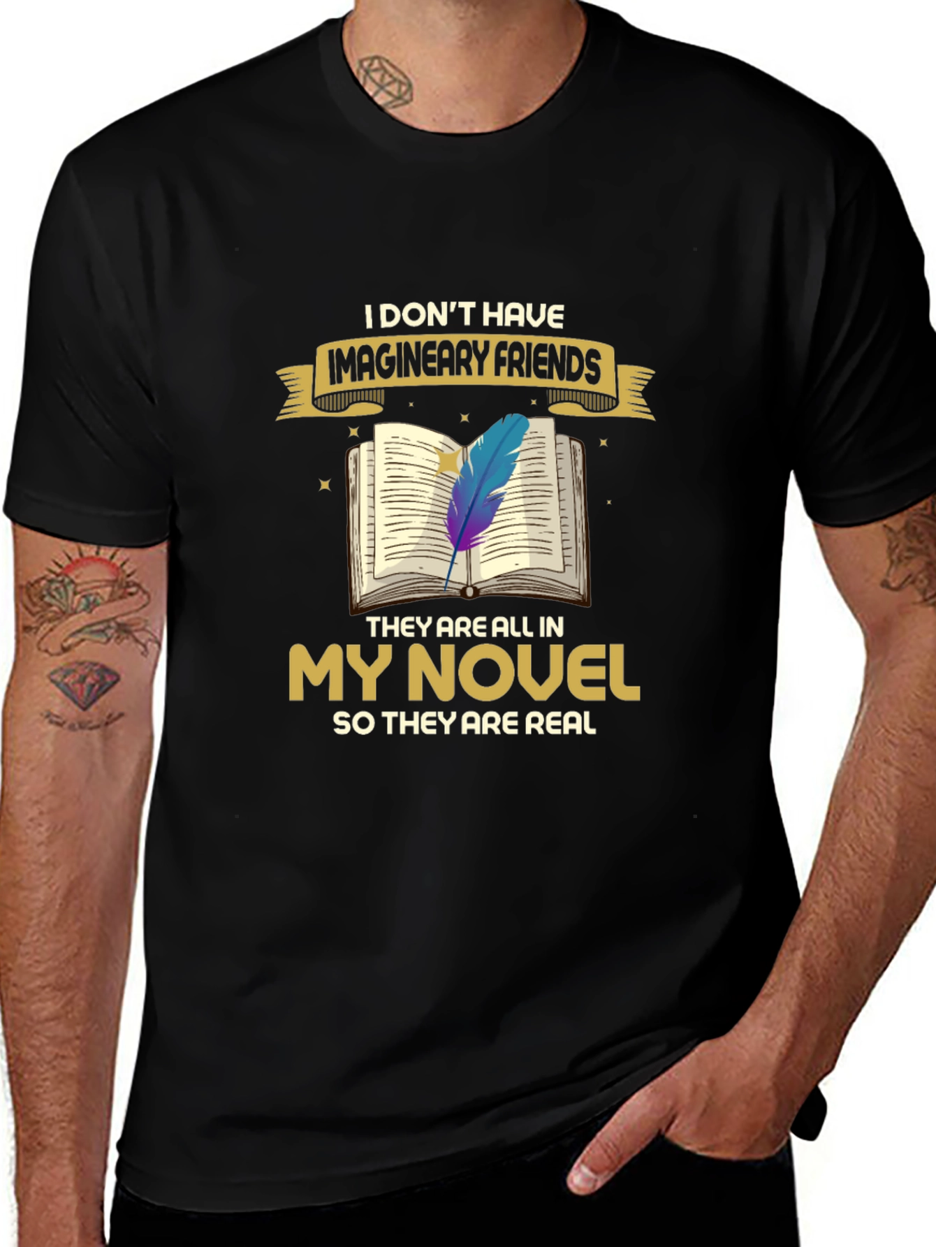 Book Lover T-Shirt: Imaginary Friends Novel Tee