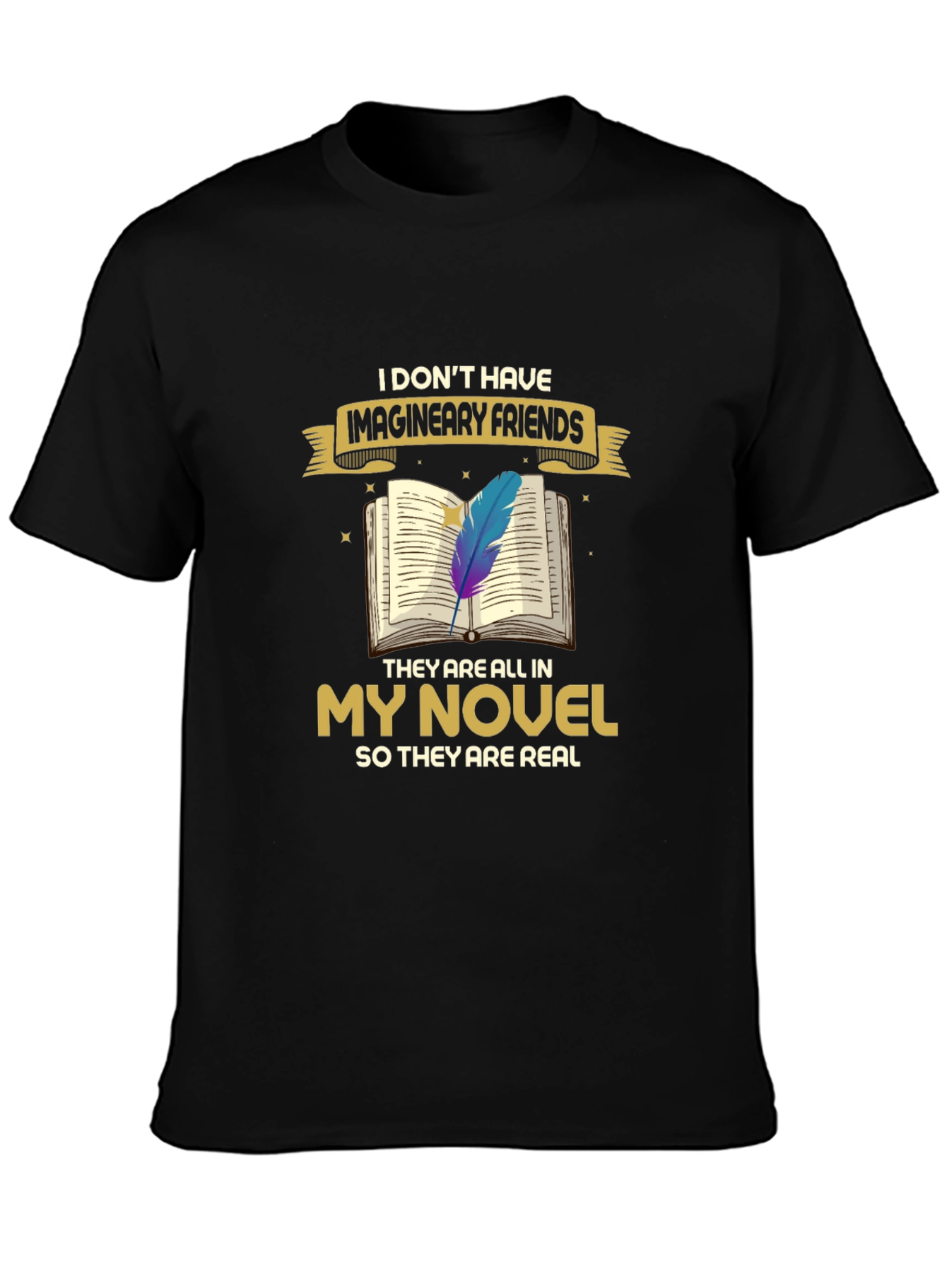 Book Lover T-Shirt: Imaginary Friends Novel Tee