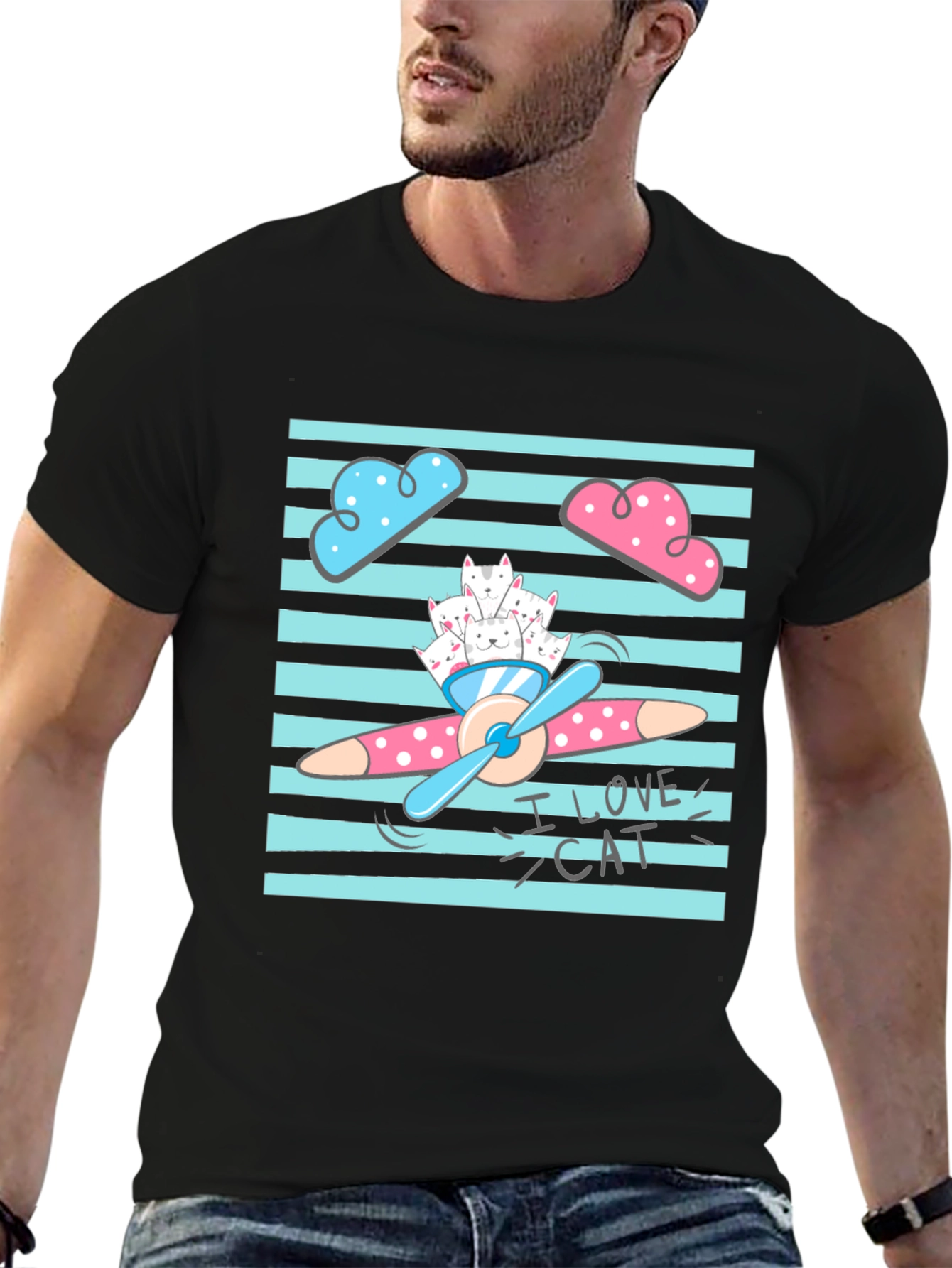 I Love Cats Graphic T-Shirt