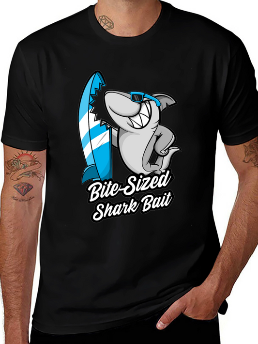 Bite-Sized Shark Bait Black T-Shirt