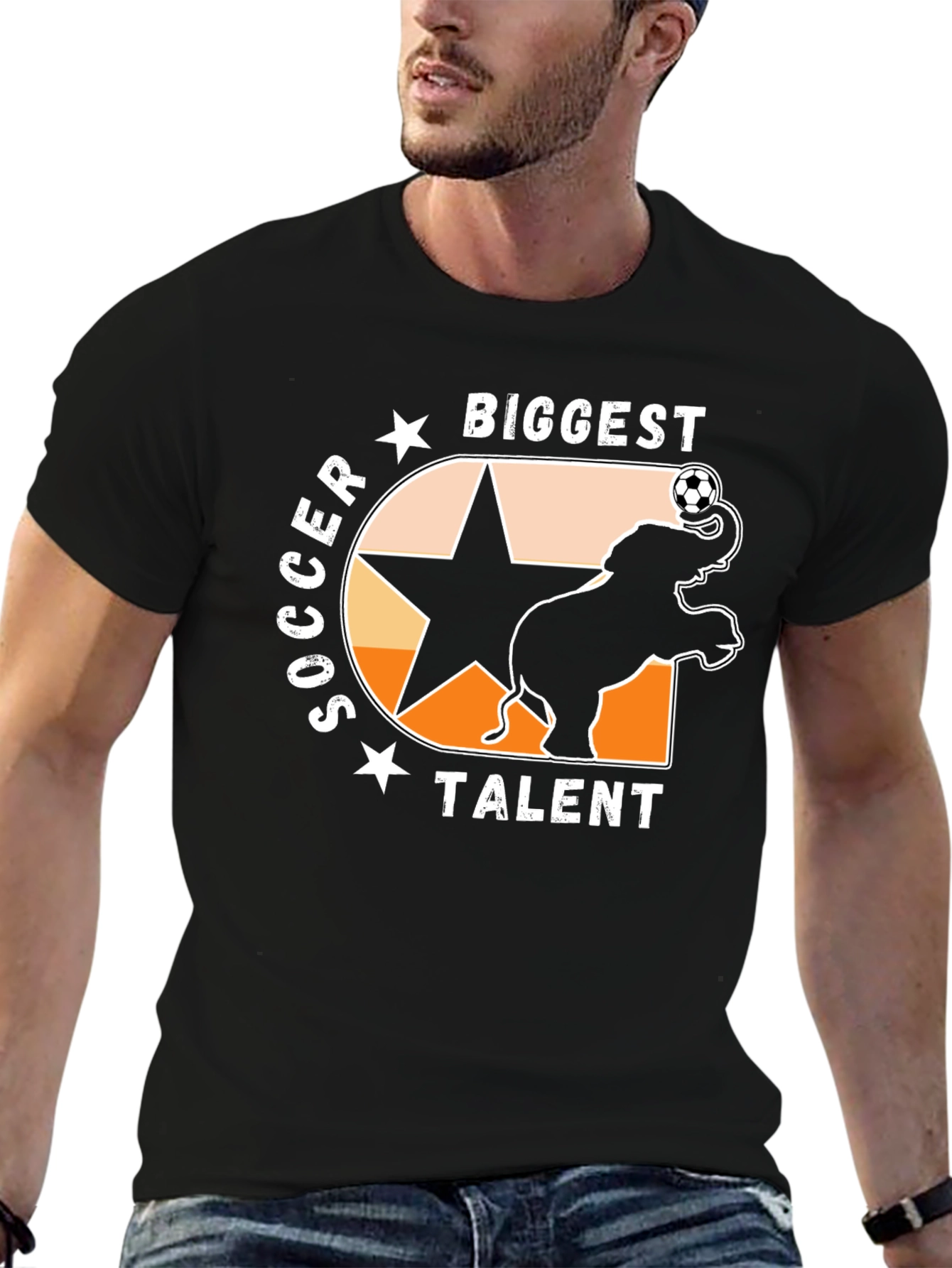 Soccer Elephant Graphic T-Shirt