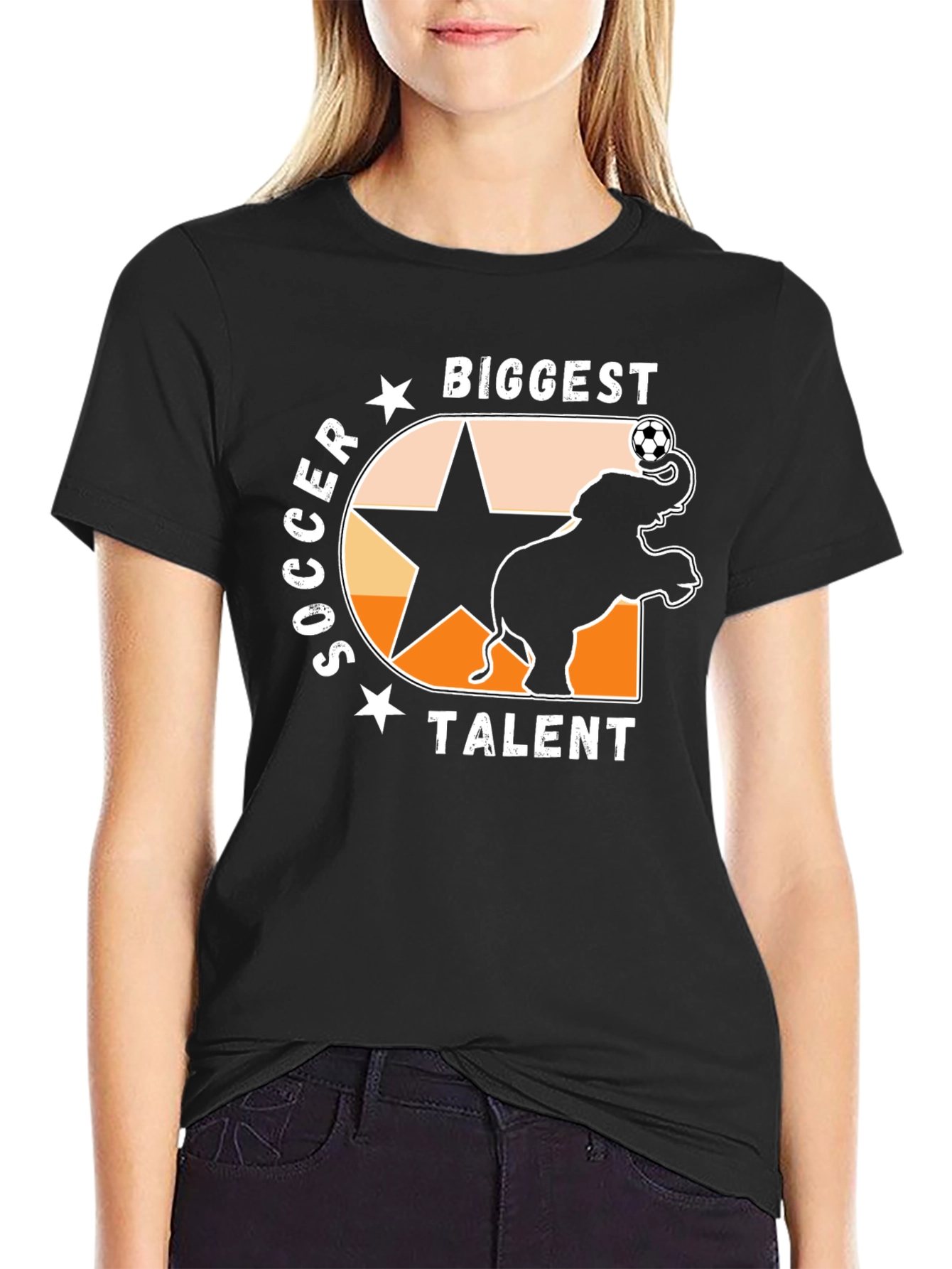 Soccer Elephant Graphic T-Shirt