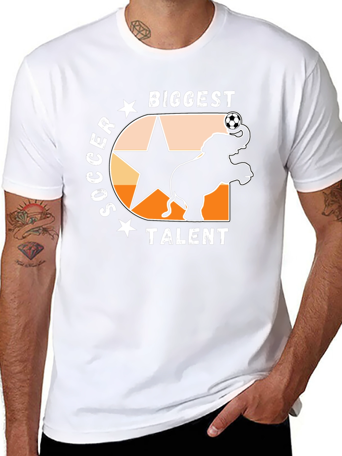 Soccer Elephant Graphic T-Shirt