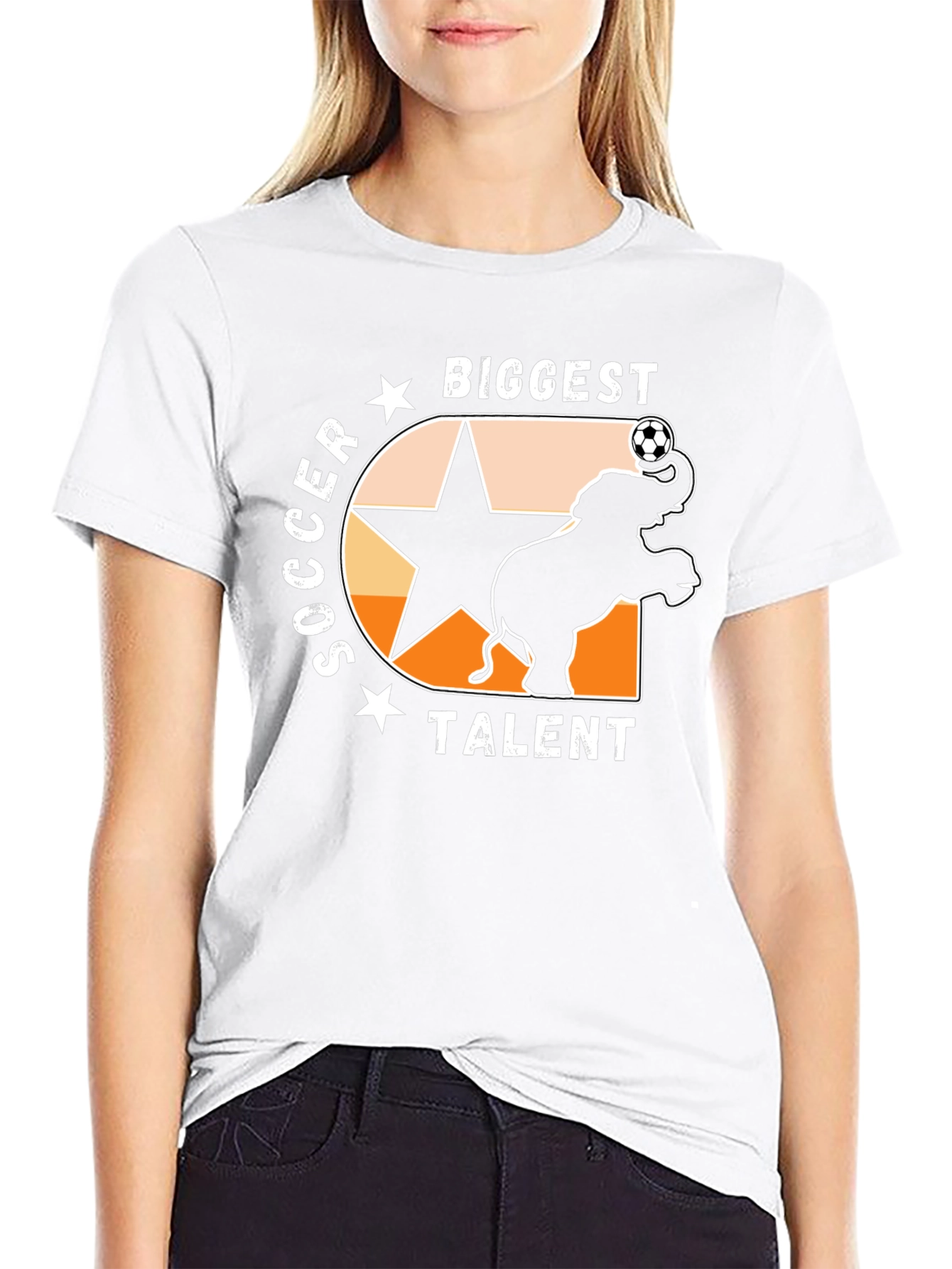 Soccer Elephant Graphic T-Shirt