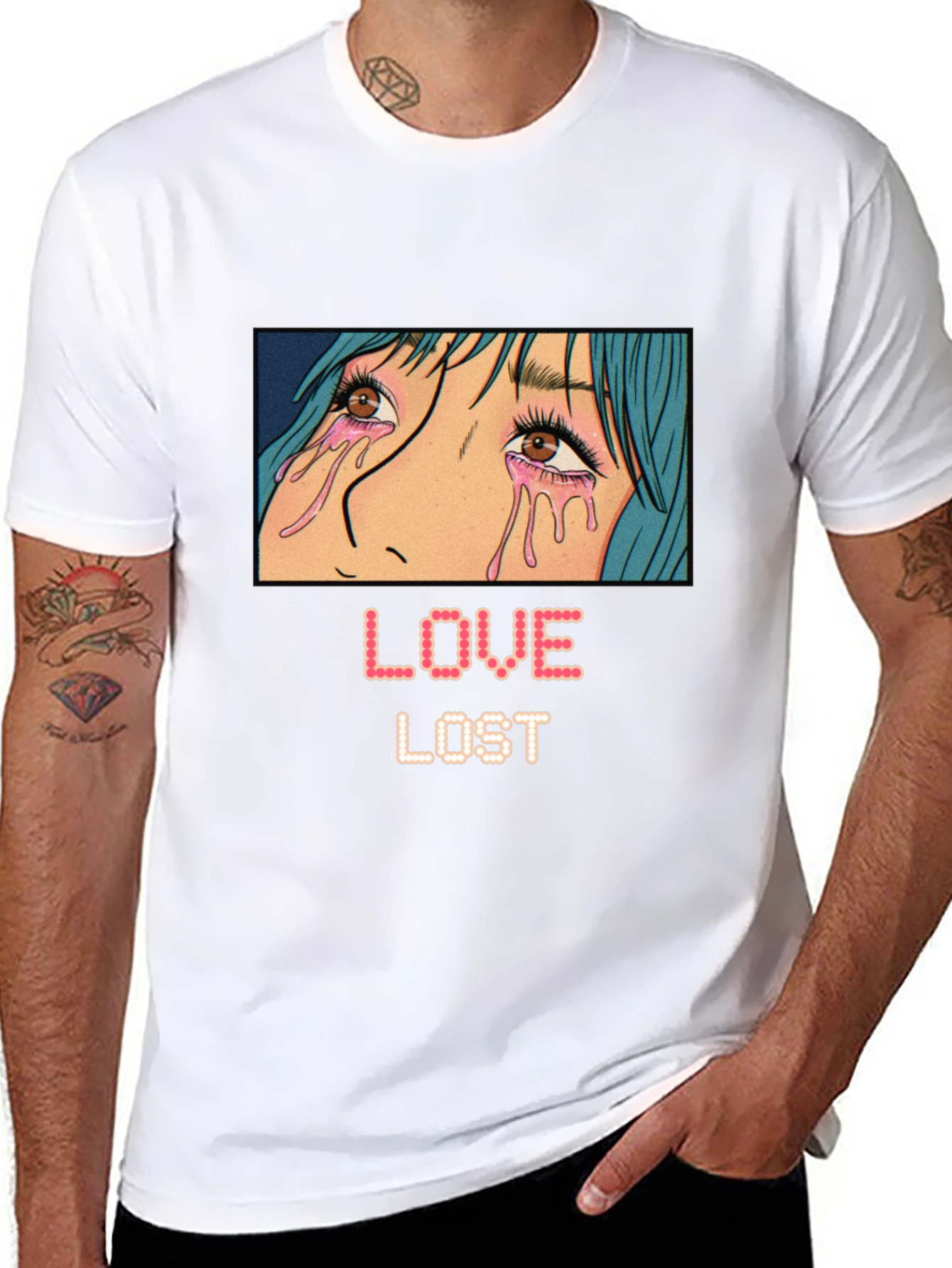 Love Lost Graphic Tee - Trendy Anime Style T-Shirt