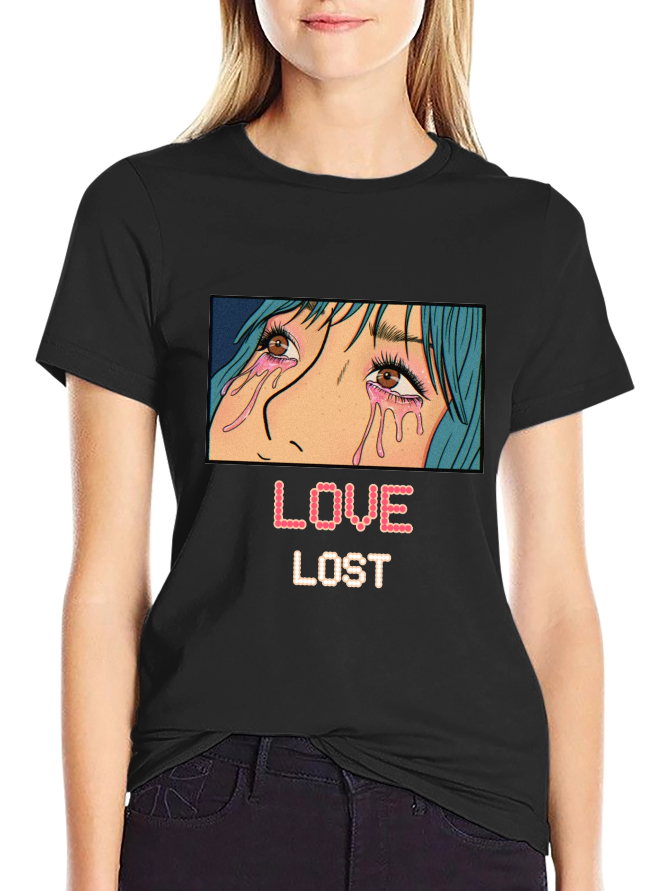 Love Lost Graphic Tee - Trendy Anime Style T-Shirt