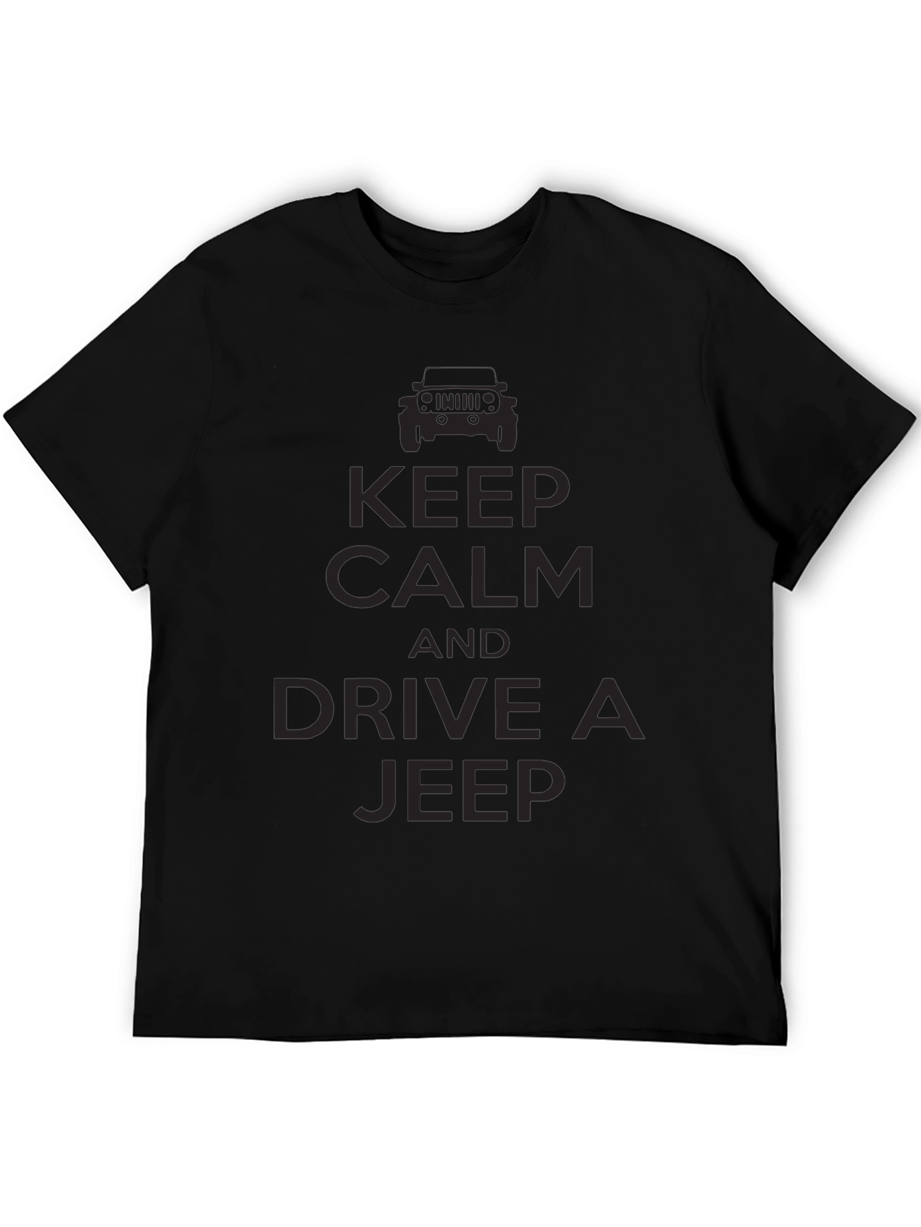 Keep Calm & Drive a Jeep T-Shirt - Black