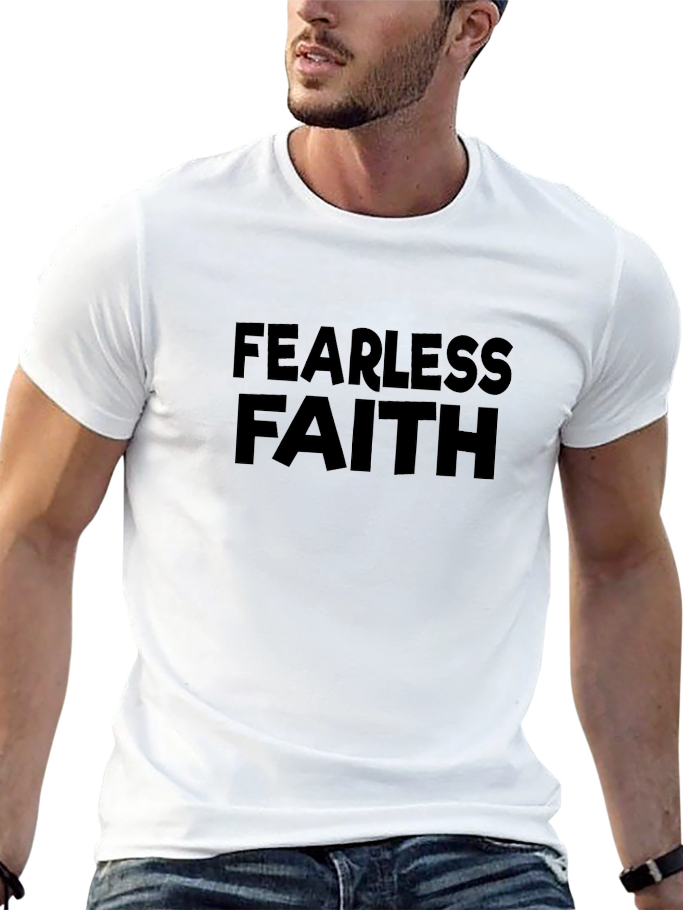Fearless Faith Black Graphic T-Shirt