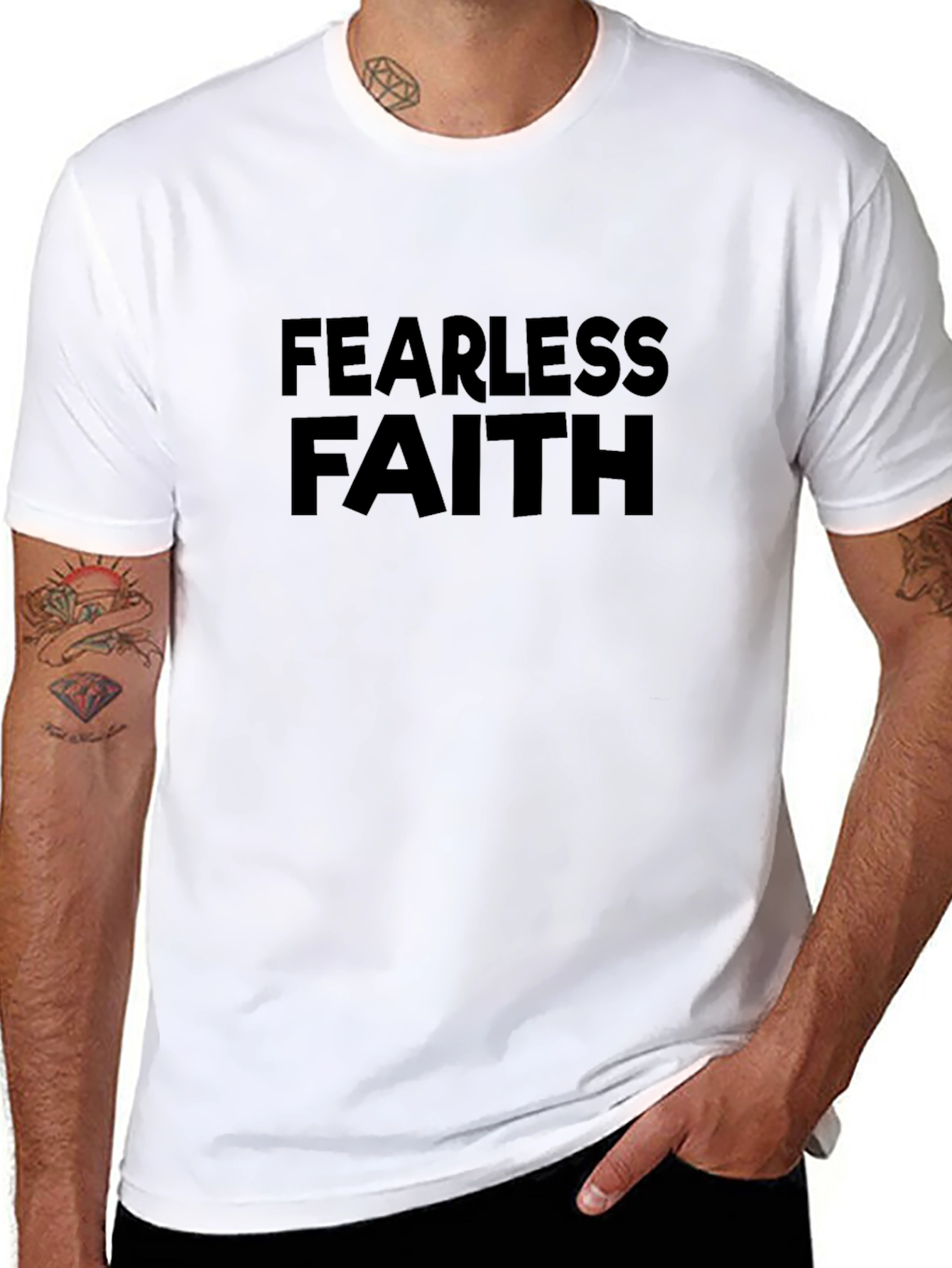Fearless Faith Black Graphic T-Shirt