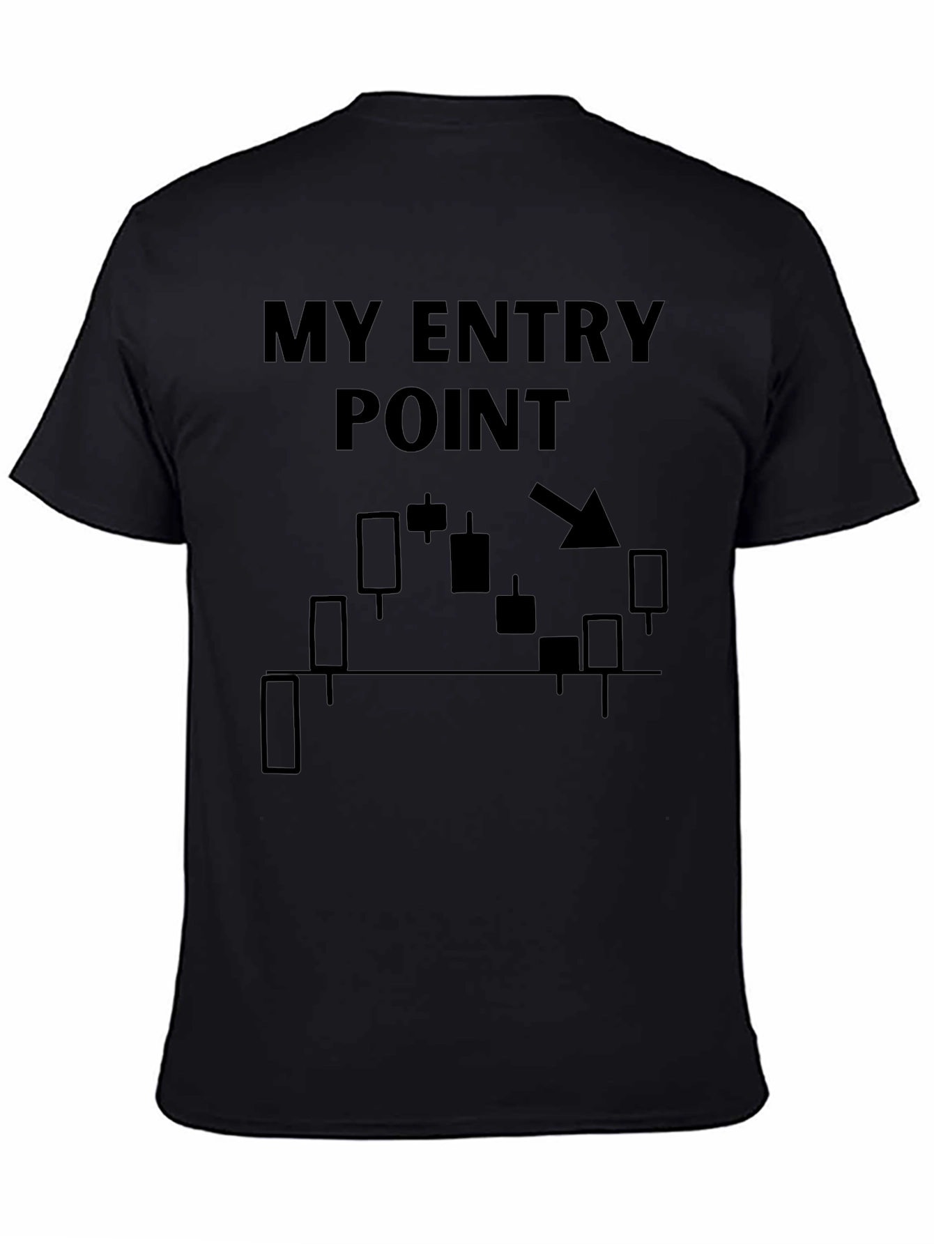 Trader Tee: My Entry Point Candlestick Chart T-Shirt
