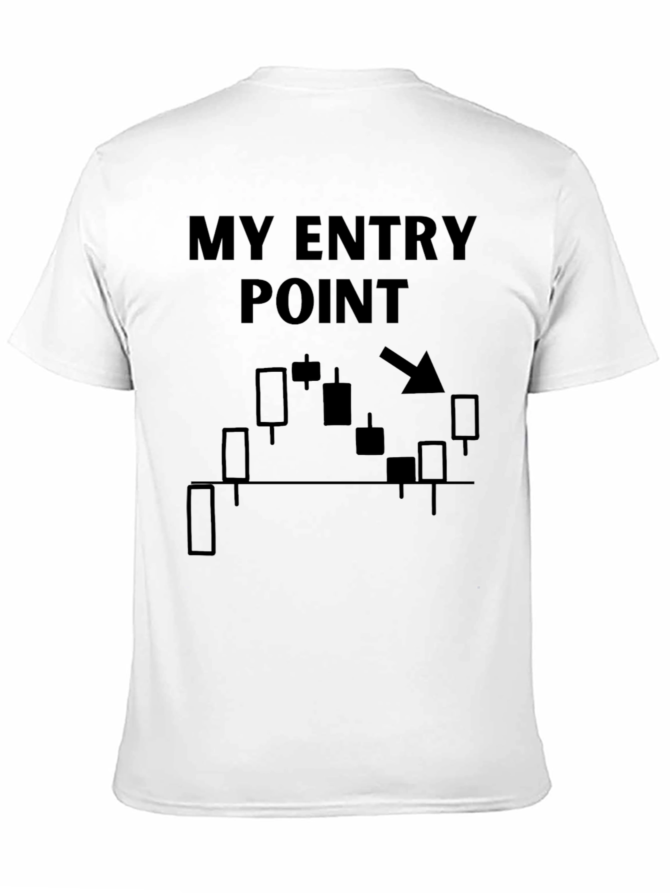 Trader Tee: My Entry Point Candlestick Chart T-Shirt