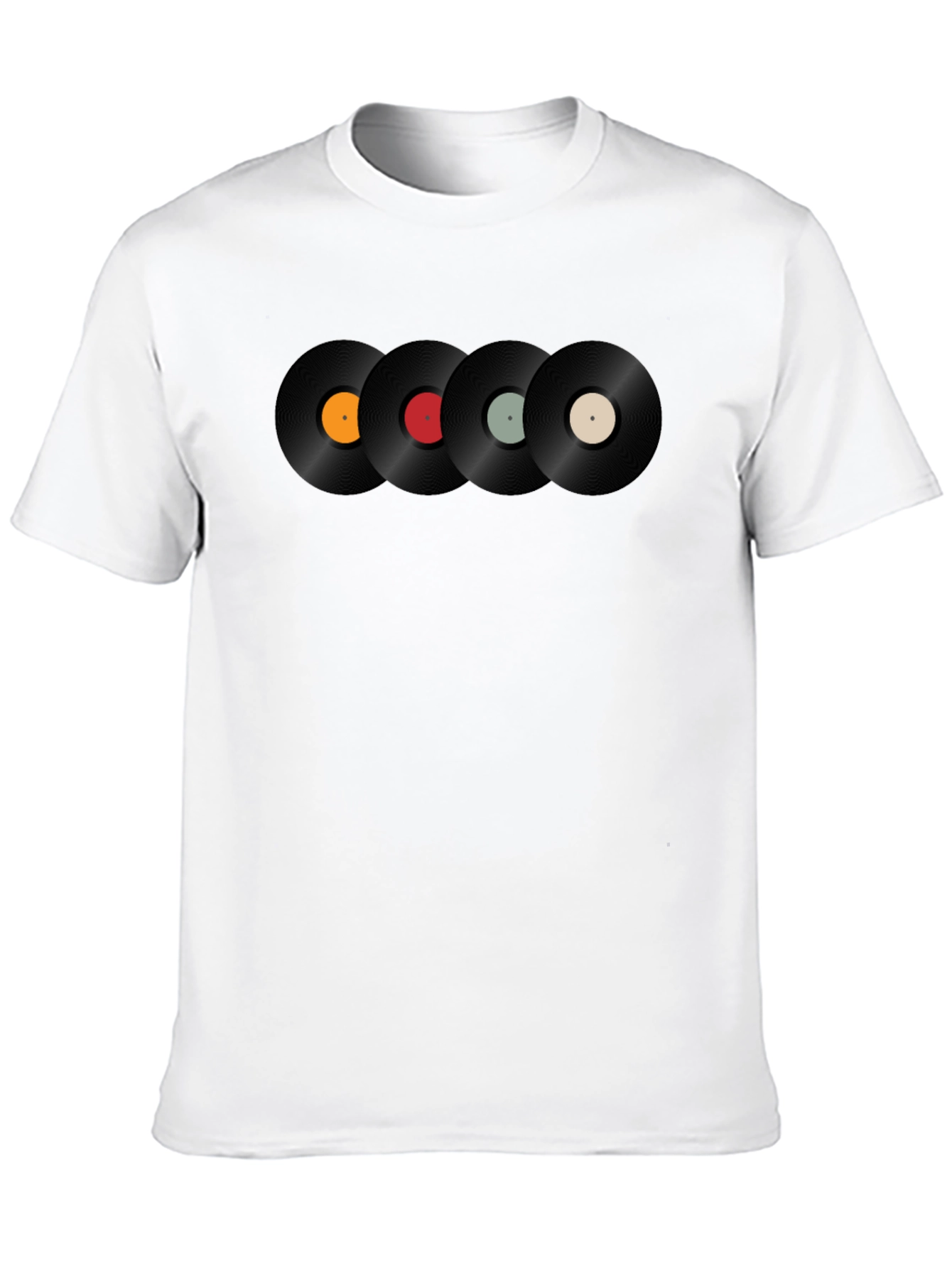 Retro Vinyl Record Graphic Black T-Shirt