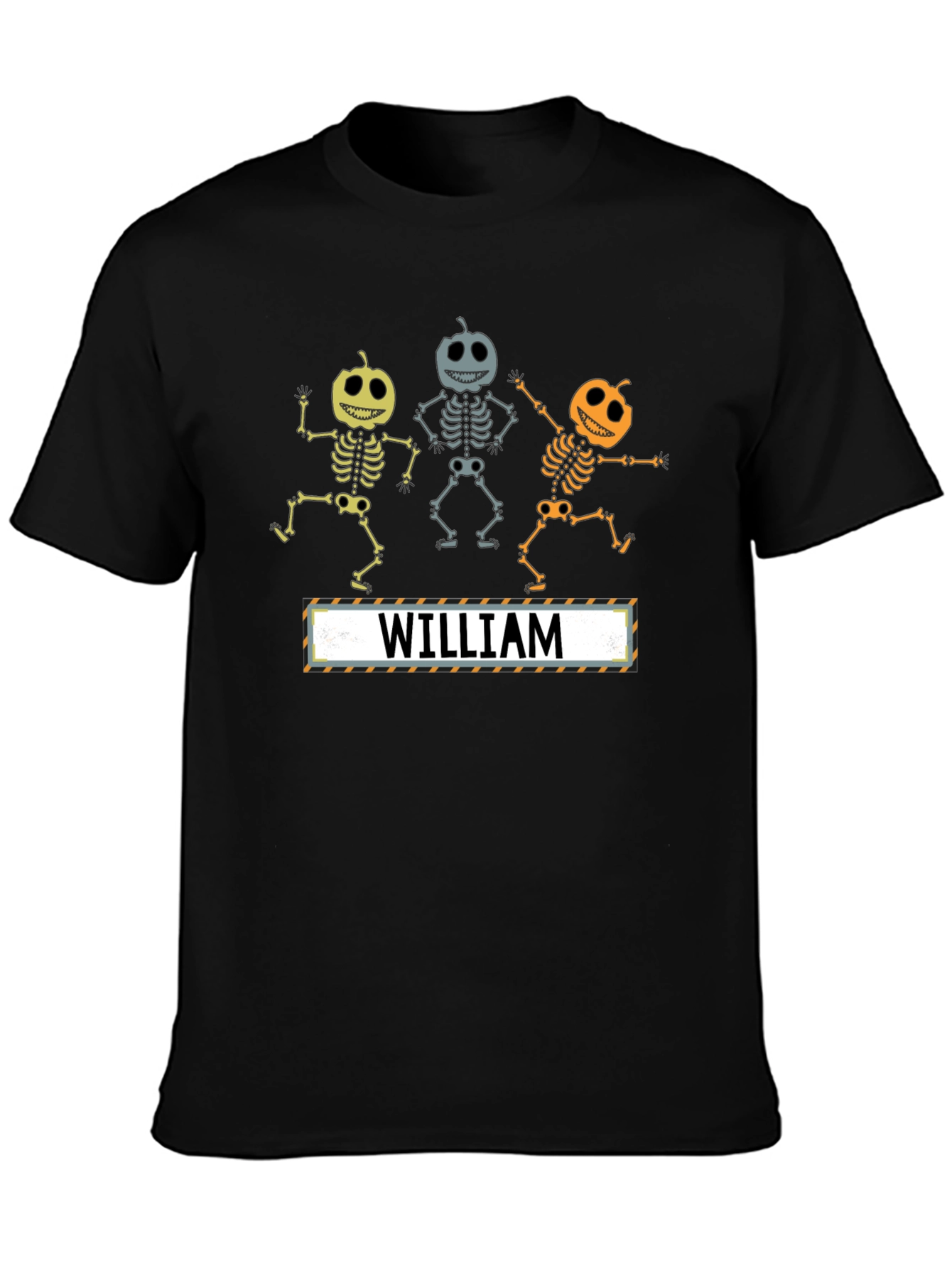 Halloween Pumpkin Skeleton Personalized T-Shirt