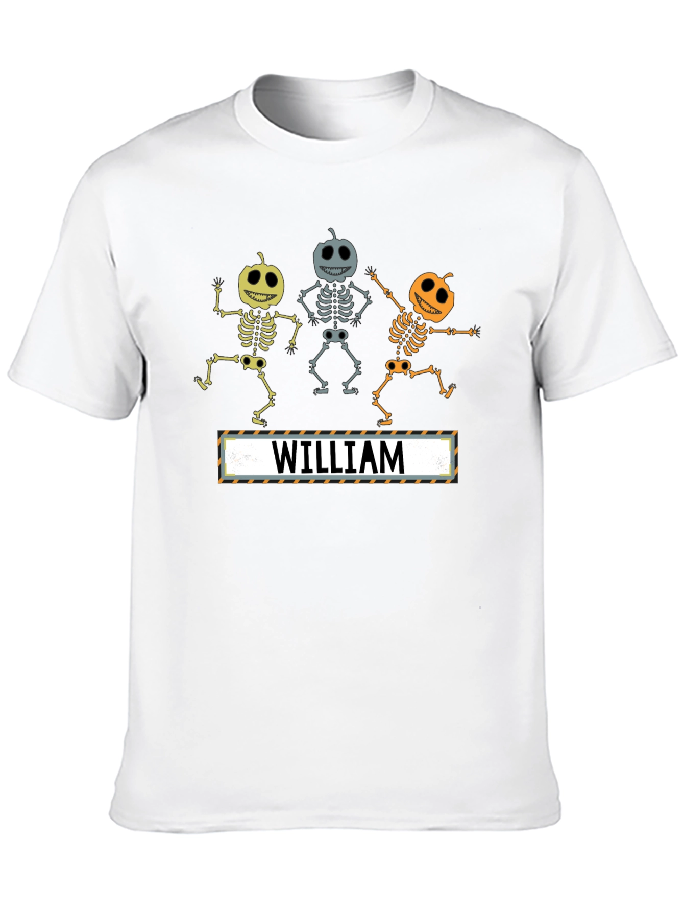 Halloween Pumpkin Skeleton Personalized T-Shirt