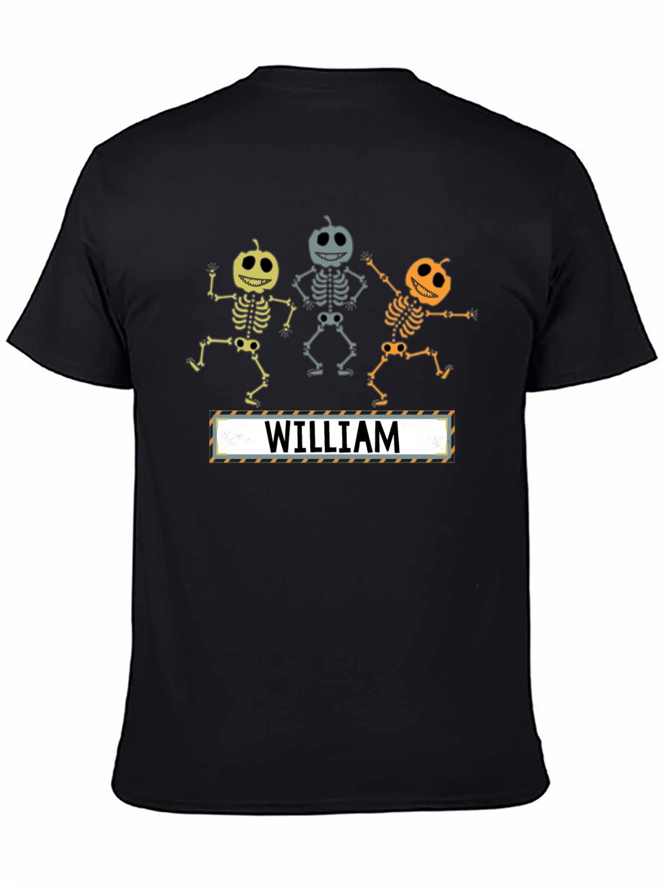 Halloween Pumpkin Skeleton Personalized T-Shirt