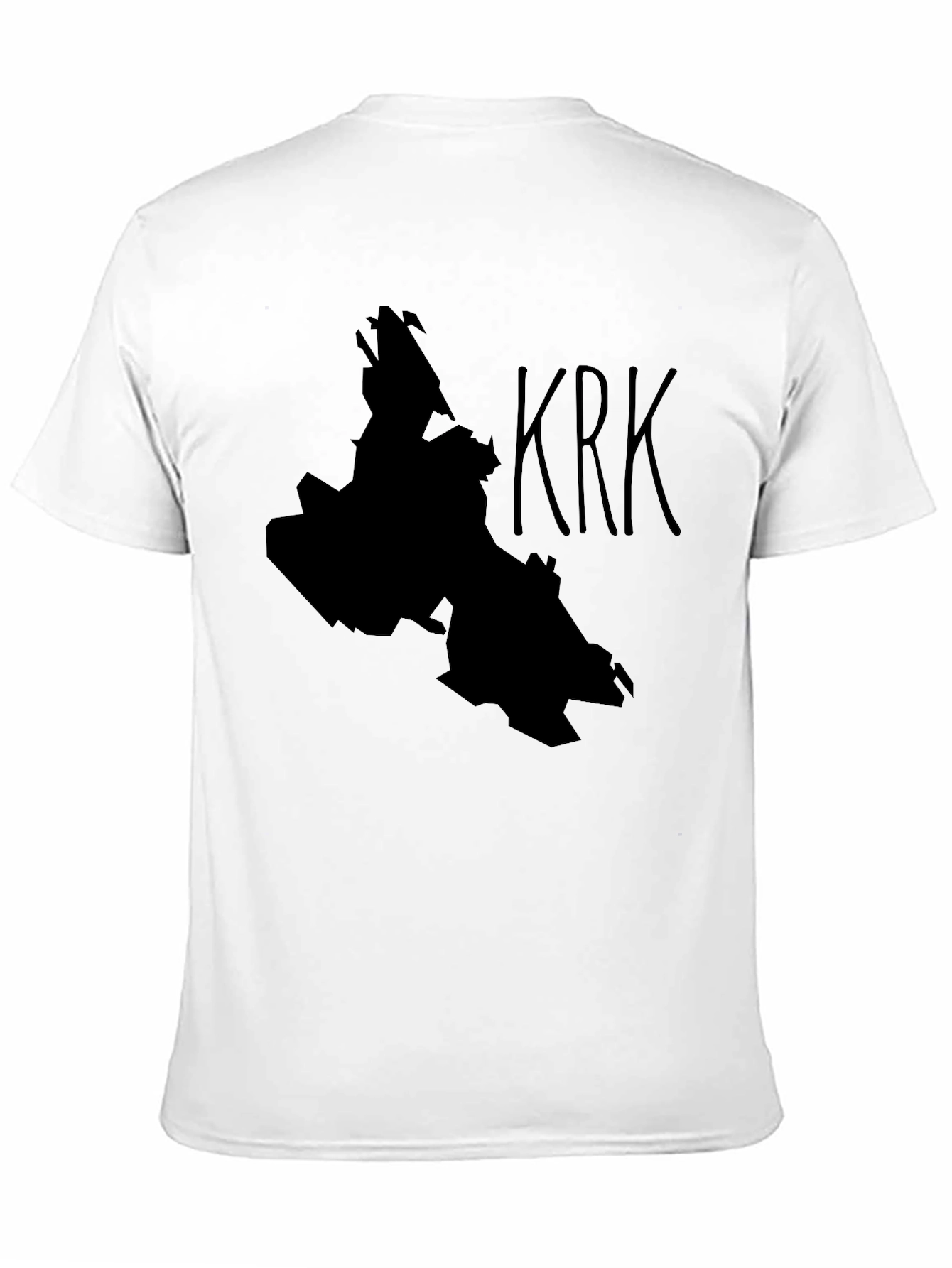 Krk Island Silhouette Black T-Shirt