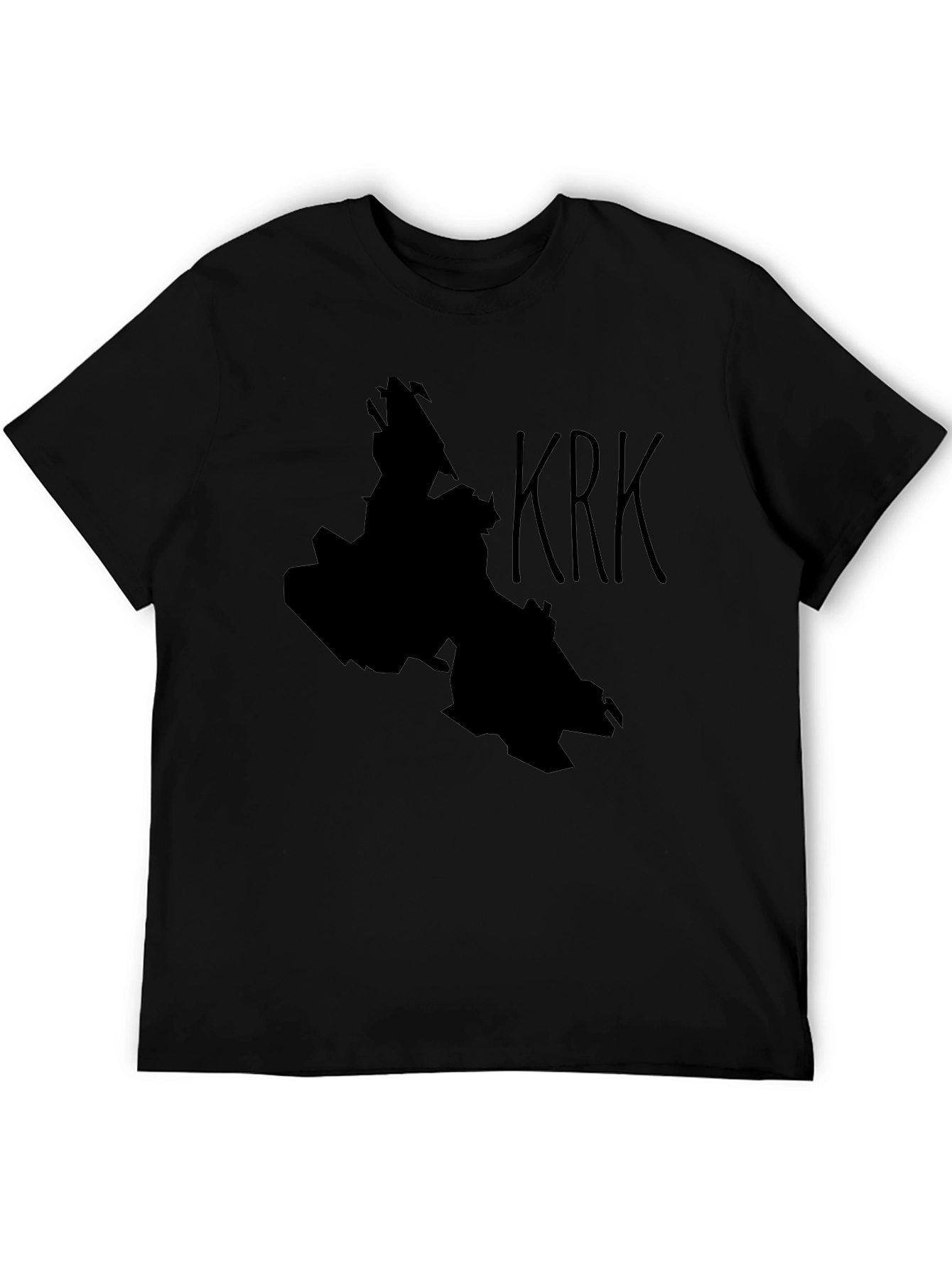 Krk Island Silhouette Black T-Shirt